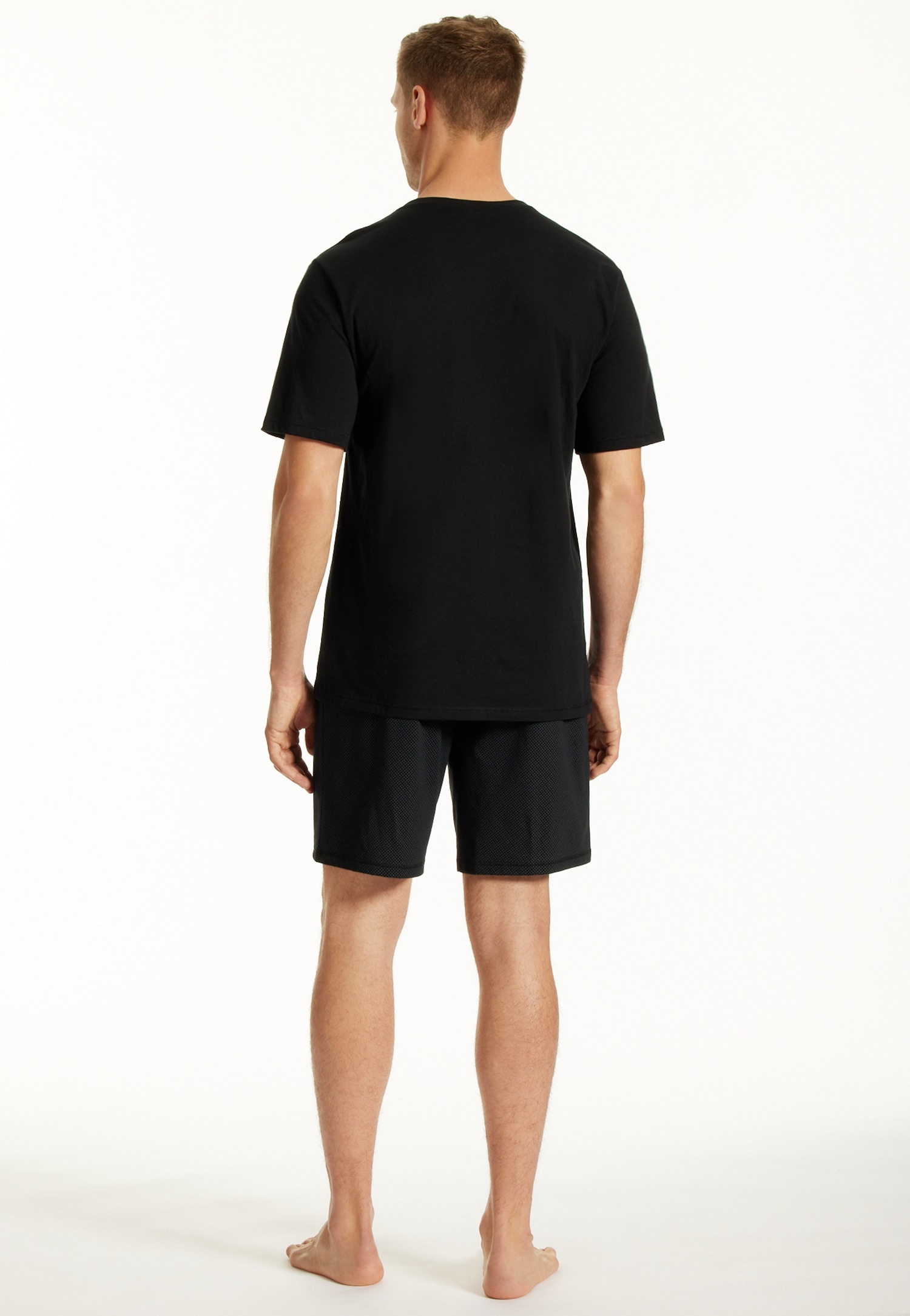 uncover by SCHIESSER Shorty »UNCOVER Nightwear«, (2 tlg.), V-Ausschnitt, Kurzarm, Kurze Hose, Reine Baumwolle, weich