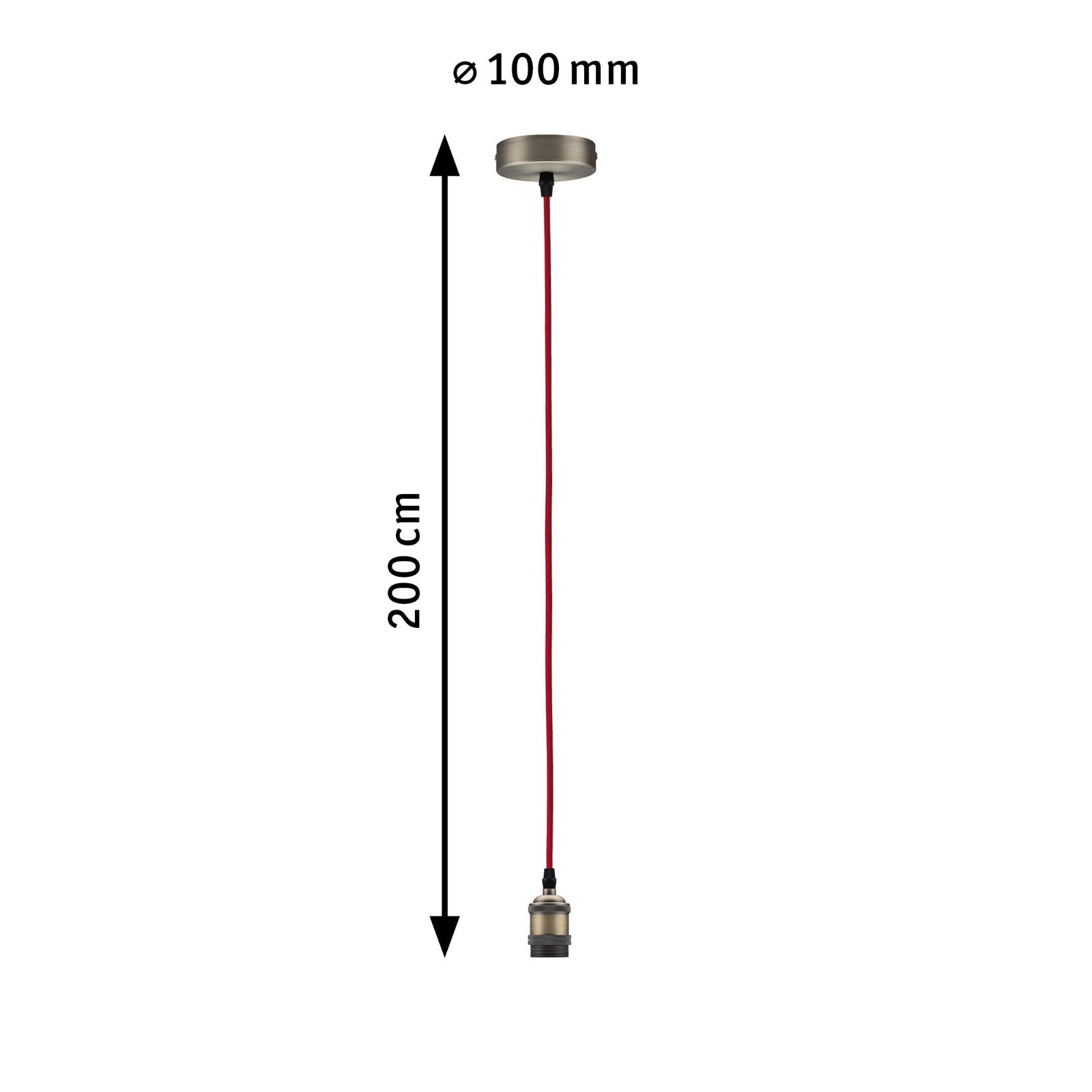 Paulmann Pendelleuchte »Neordic Eldar max. 1x60W Nickel gebürstet 230V Metall« E27 1 Stk. E27
