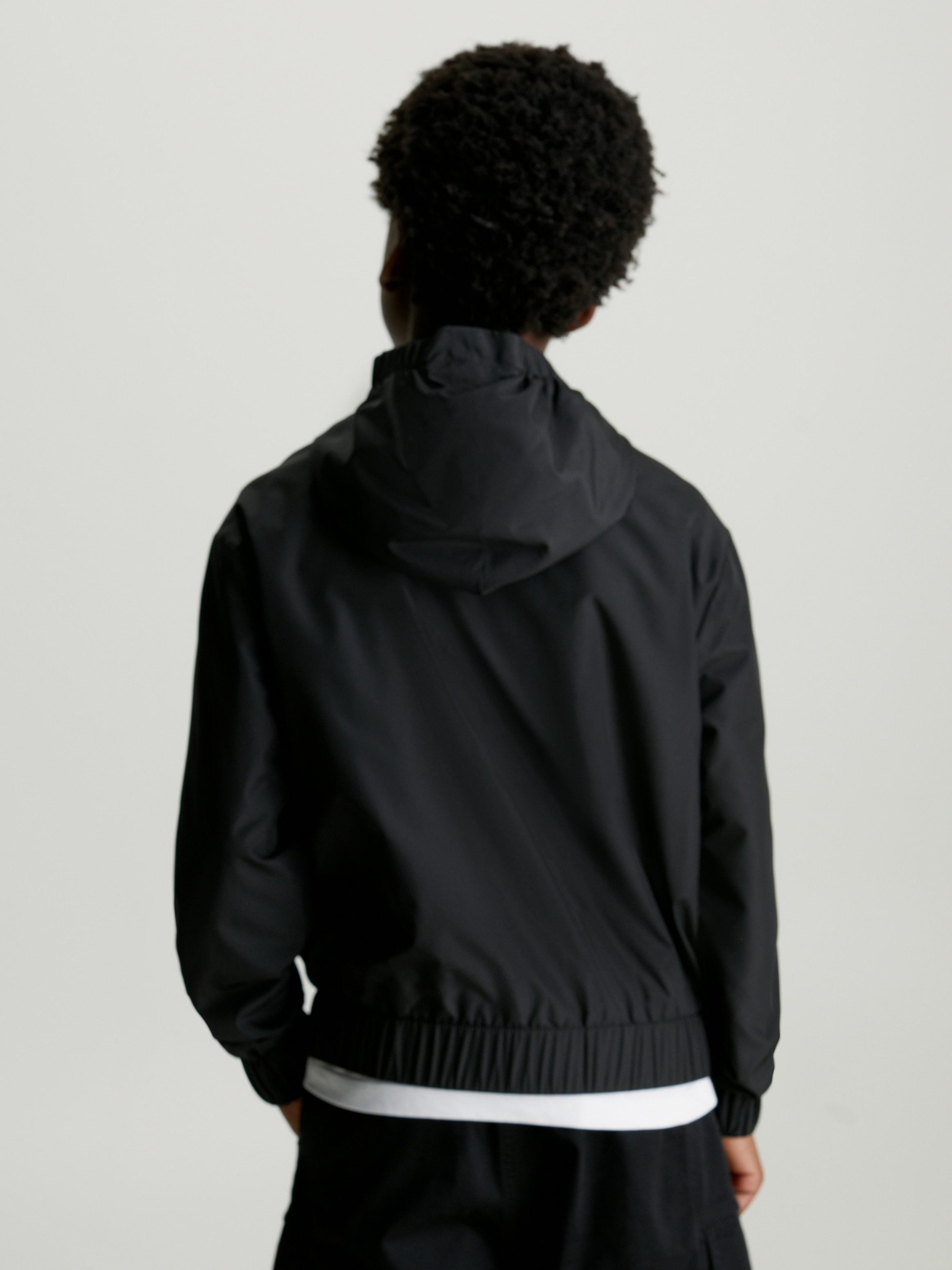 Calvin Klein Jeans Blouson »MONOLOGO ESSENTIAL JACKET«, mit Kapuze, Kinder bis 16 Jahre