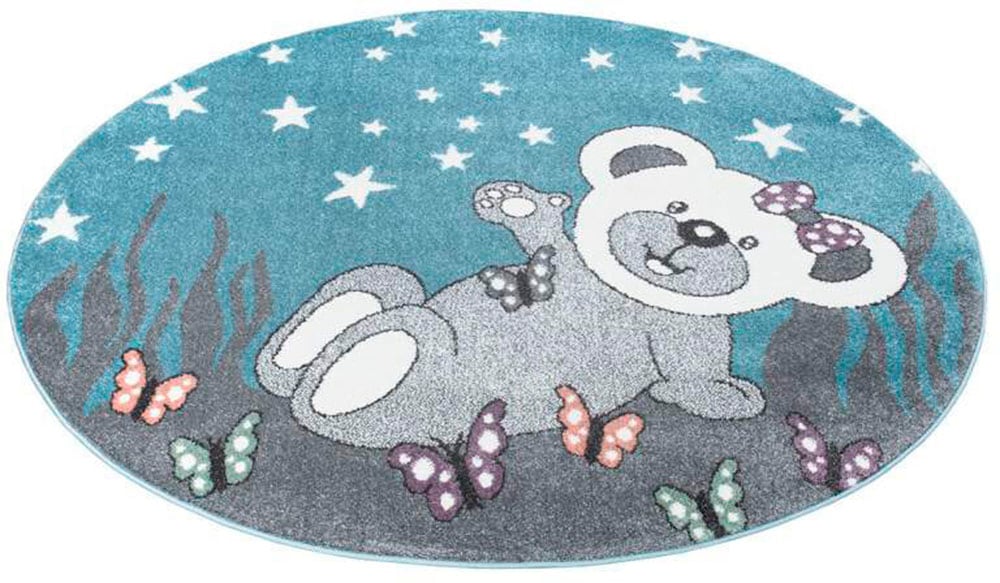Carpet City Kinderteppich »ANIME916«, rund, 11 mm Höhe, Kinderzimmer Teppich Modern mit lustigen Cartoon-Figuren, Multi