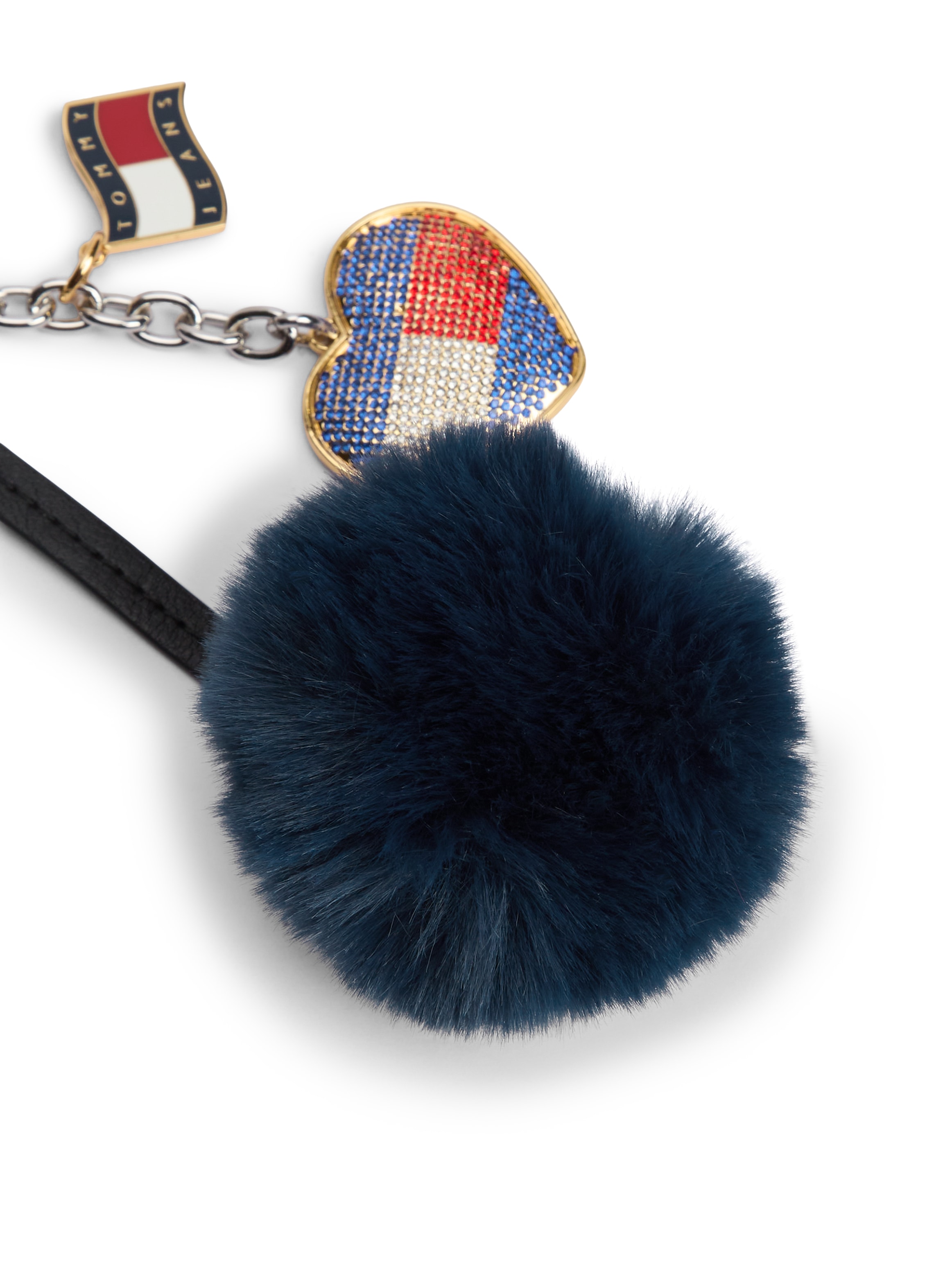 Tommy Jeans Taschenanhänger »TJW BODEGA POMPOM HEART CHARM« Schlüsselanhänger, Bag Charmm mit Karabiner