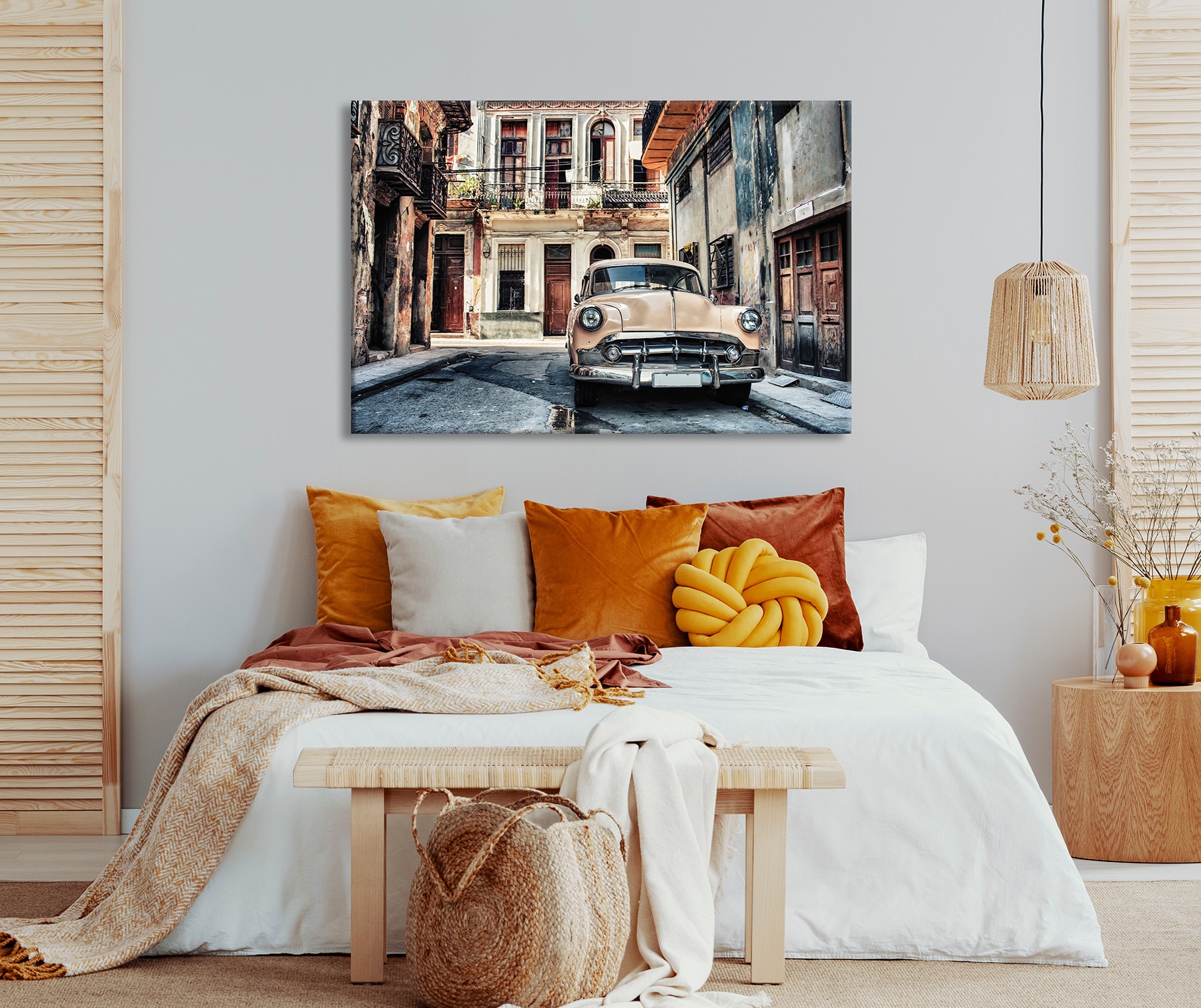 Bönninghoff Leinwandbild »Wandbild OLDTIMER 78x118 cm – Leinwandbild Keilrahmen Deko modern« Auto | Autos 1 Stk. tlg. auf Keilrahmen gespannt