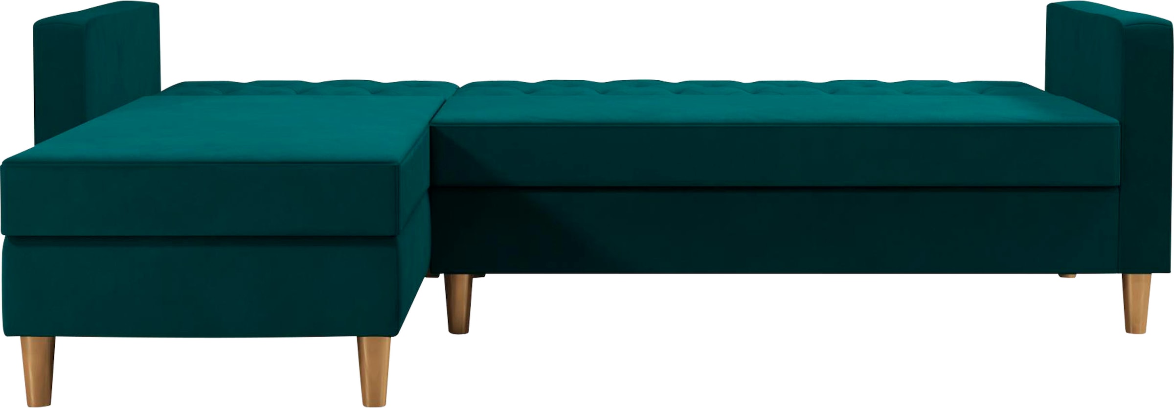 Dorel Home Ecksofa »Liberty, L-Form,« mit Schlafffunktion, Recamiere beidseitig montierbar, Sitzhöhe 43 cm