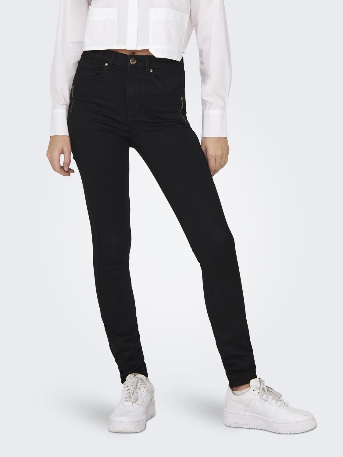 High-waist-Jeans »ONLROYAL HW SK ZIP POC DNM PIM«