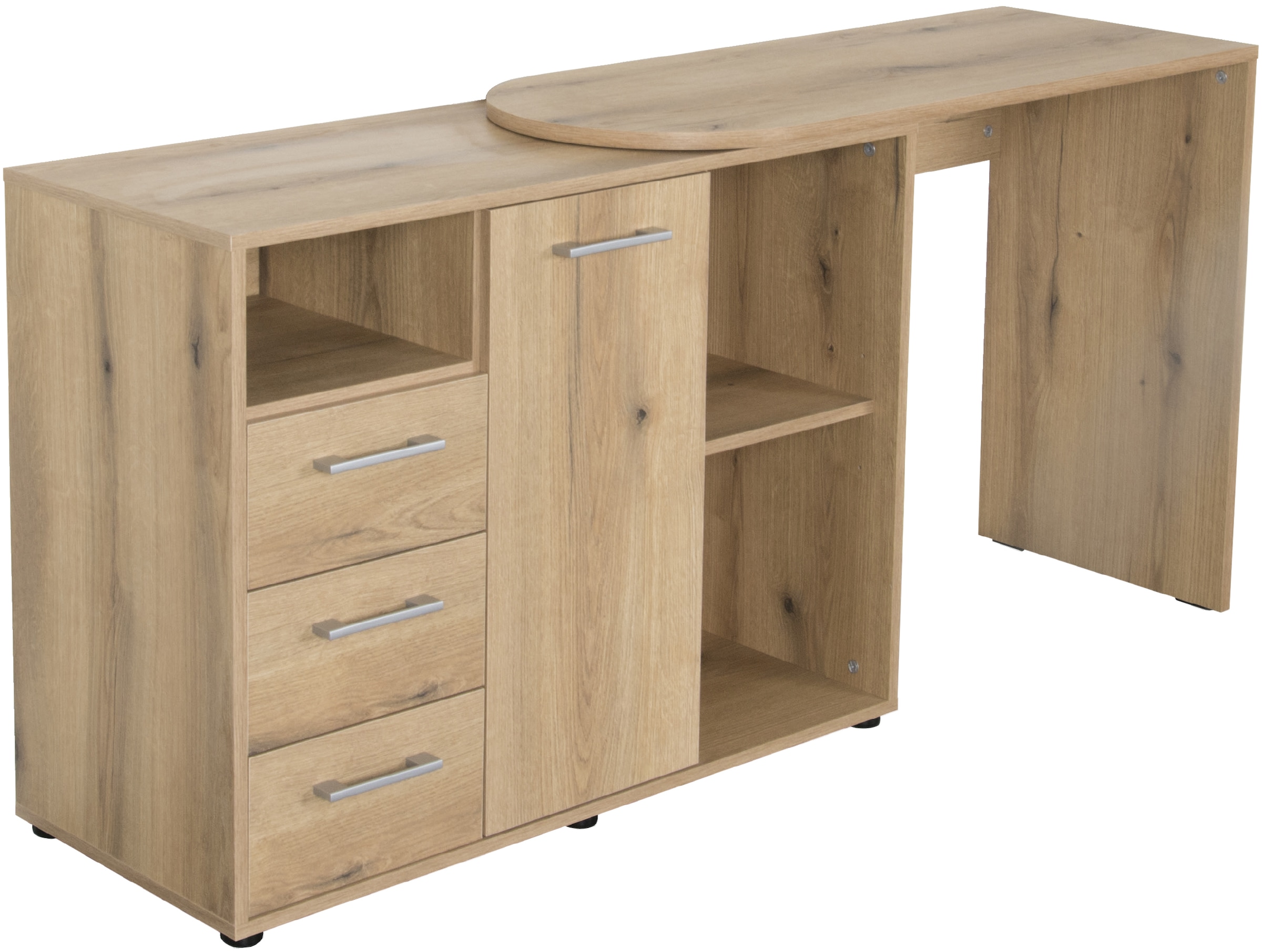 VOGL Möbelfabrik Schreibtisch »1246 mit schwenkbarer Tischplatte«, platzsparend, Breite 98-149 cm, Made in Germany