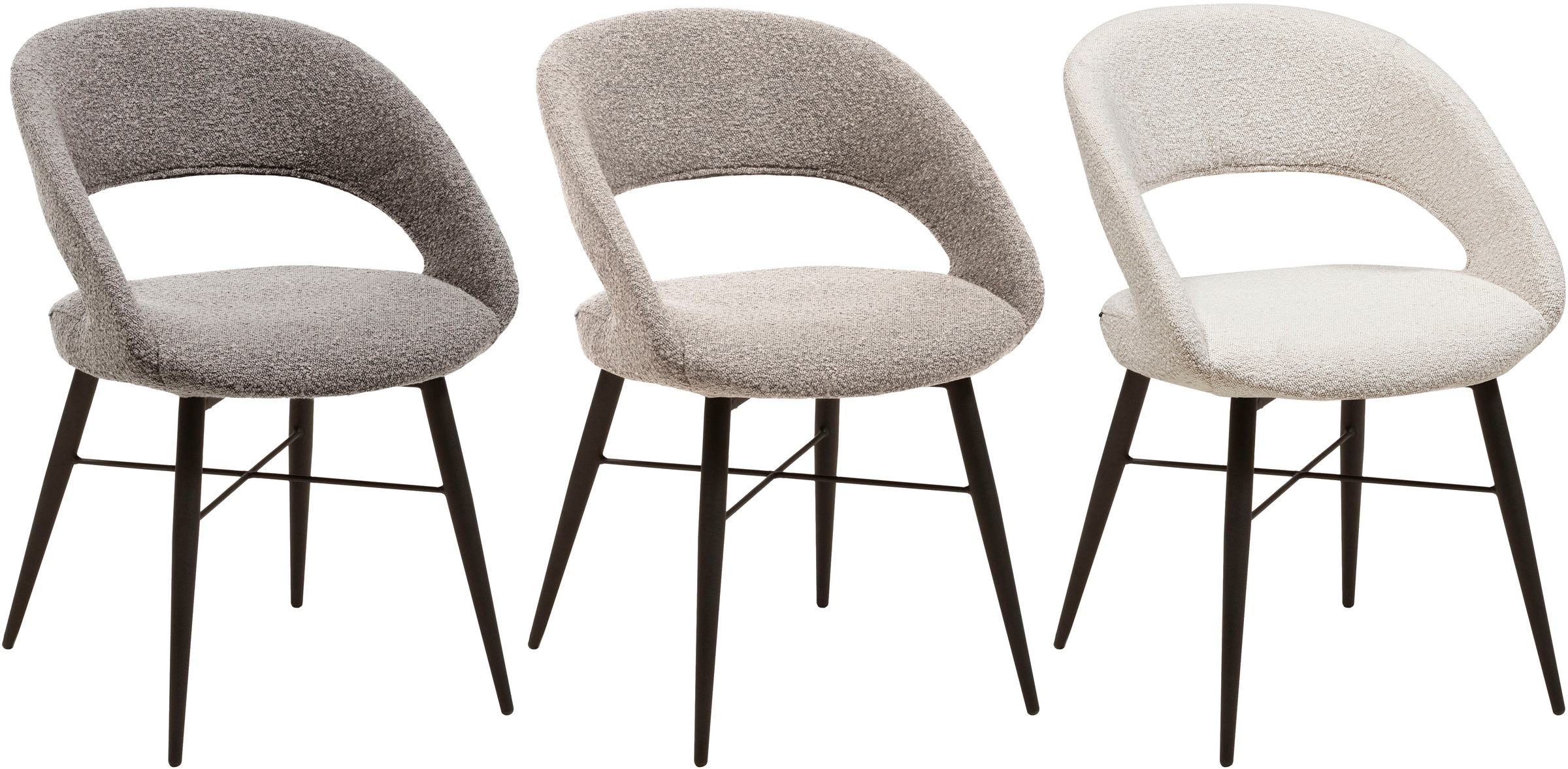 OMG Design Esszimmerstuhl »Marley«, (Set), 1 St., Stoff, mit modernem Cut-Out, Bouclé Bezug