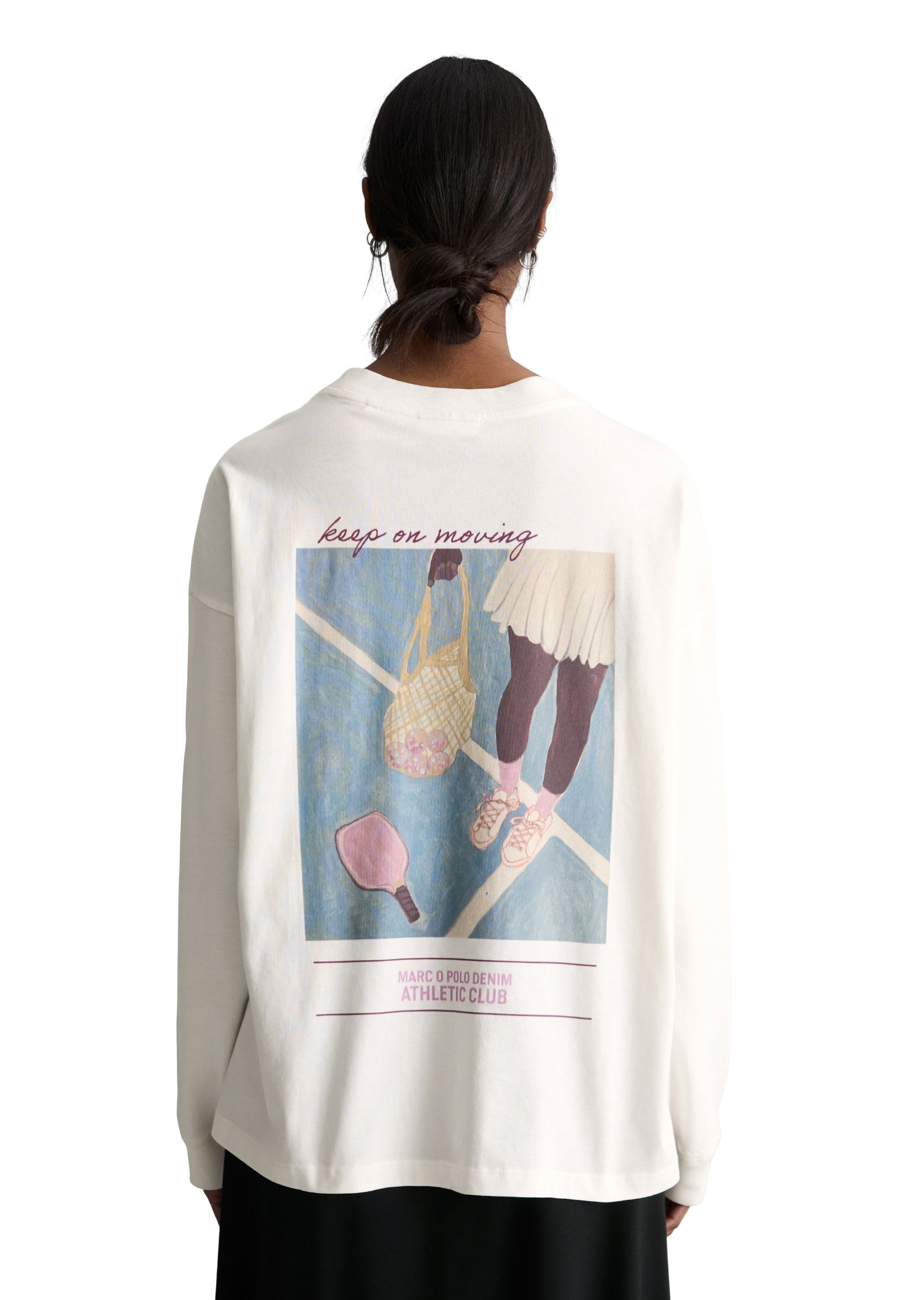 Marc O'Polo DENIM Longsleeve relaxed aus Heavy Jersey, großer Rückenprint