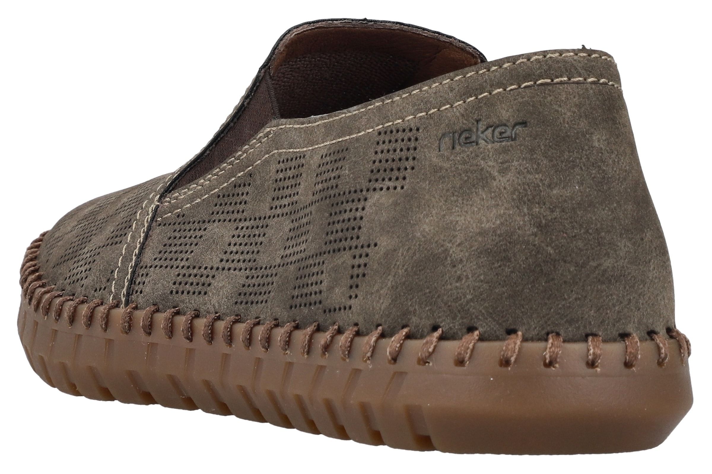 Rieker Slipper  , Loafer, Schlupfschuh, Casual-Slipper mit kleinen Stretcheinsätzen