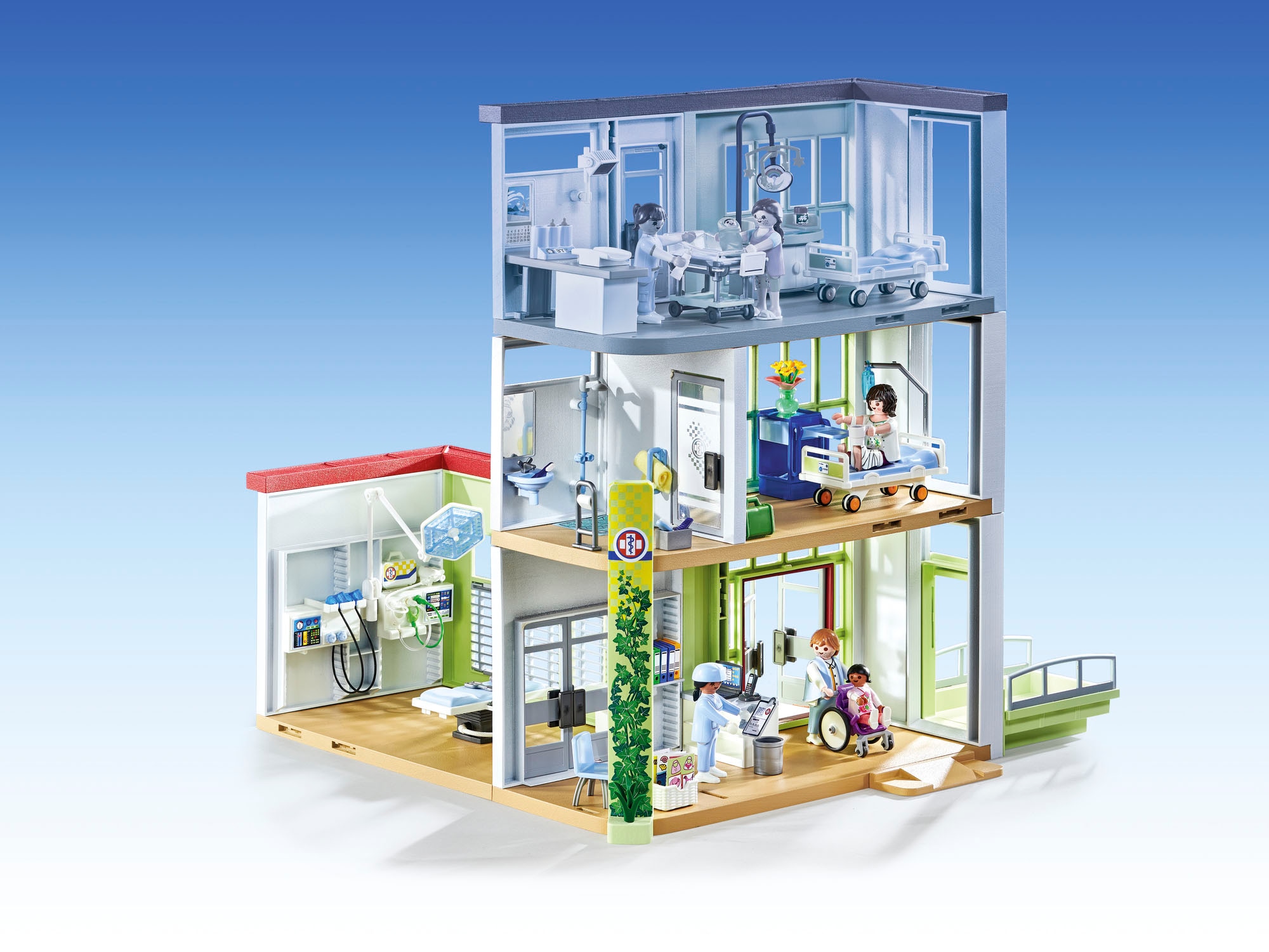 Playmobil® Konstruktions-Spielset »Modernes Krankenhaus (71615), Action Heroes«, (165 St.), Made in Europe