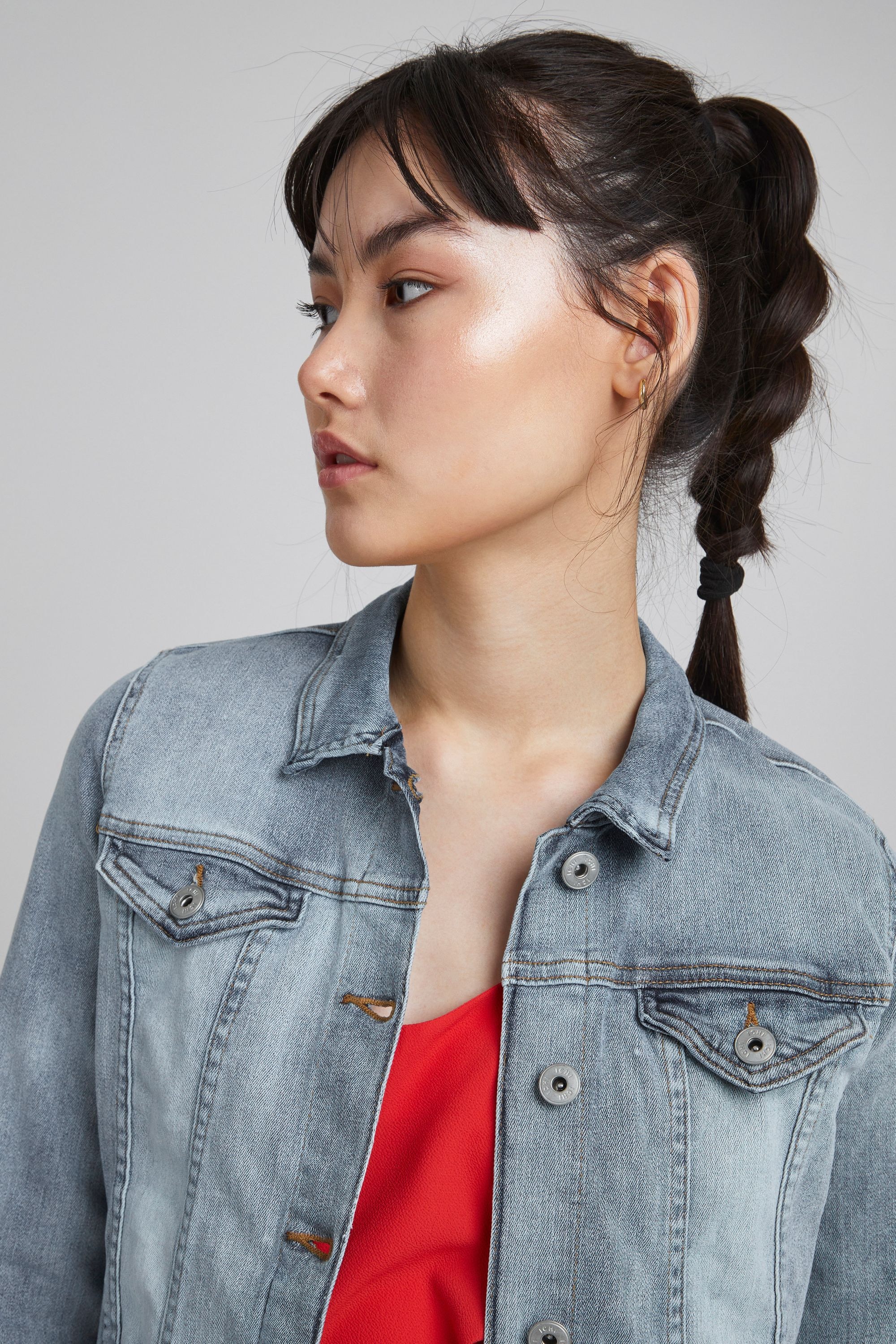 Ichi Jeansjacke »Jeansjacke IHStampe«, ohne Kapuze