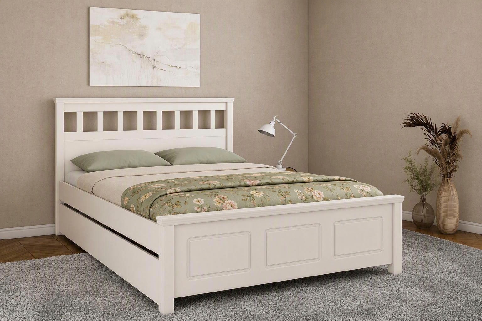 OTTO home Bett »Tillian, Bettgestell, Doppelbett, Bettkasten optional, Made in EU« Liegefläche 140x200cm,  aus massiver Kiefer in Kombination mit MDF, FSC®, inklusive Lattnerost
