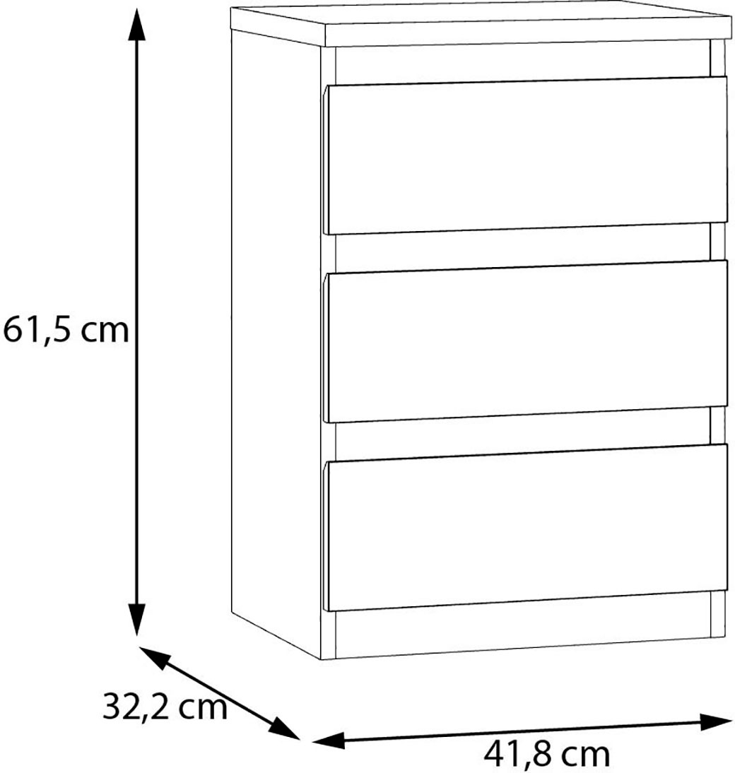 FORTE Kommode »Edmore« Kommode, Boxspringbett, Stauraum,