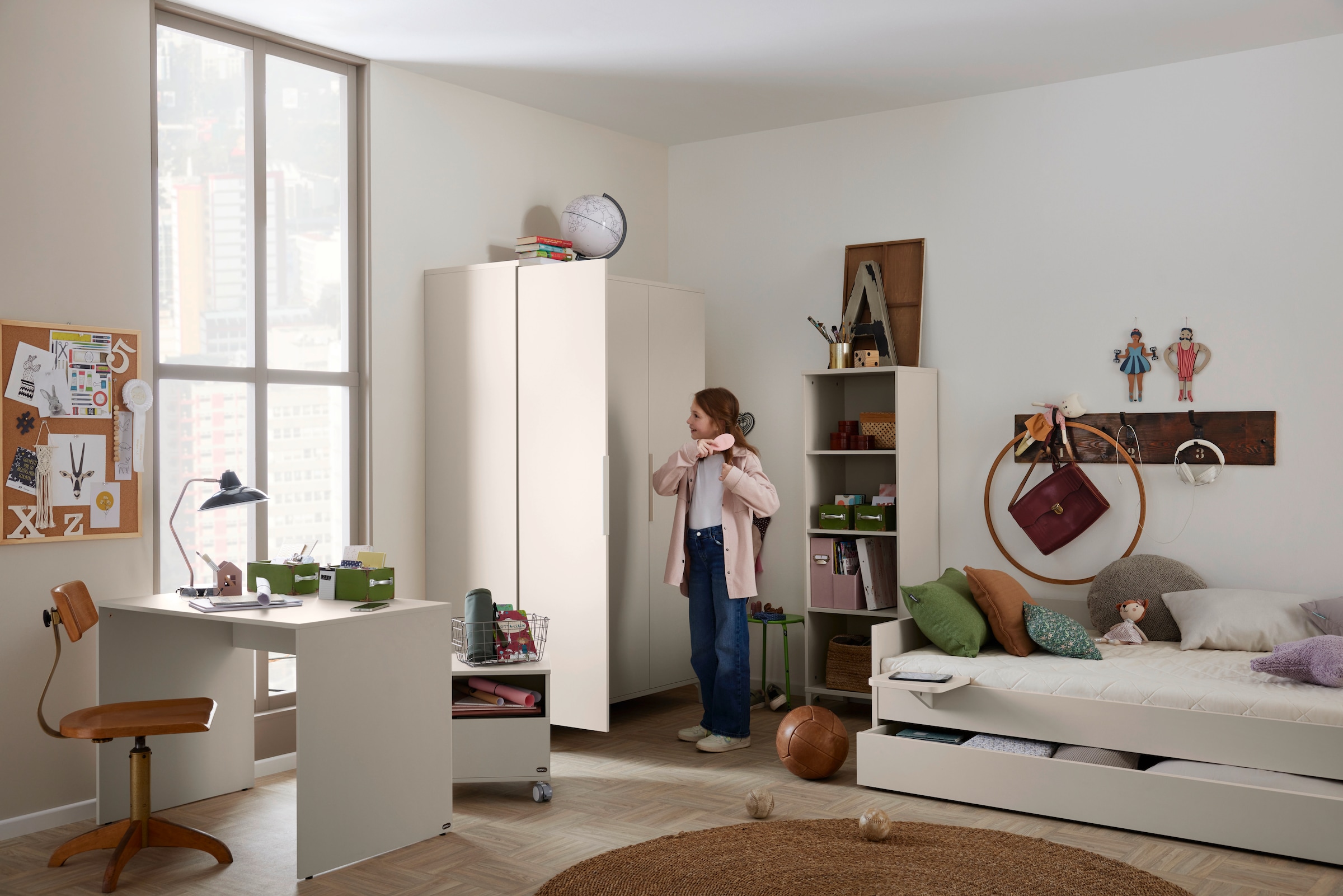 YUNY by PAIDI Schreibtisch »SISTER LOU in Beige, Breite 100 cm«, kratzfest und leicht zu reinigen, geprüfte Qualität
