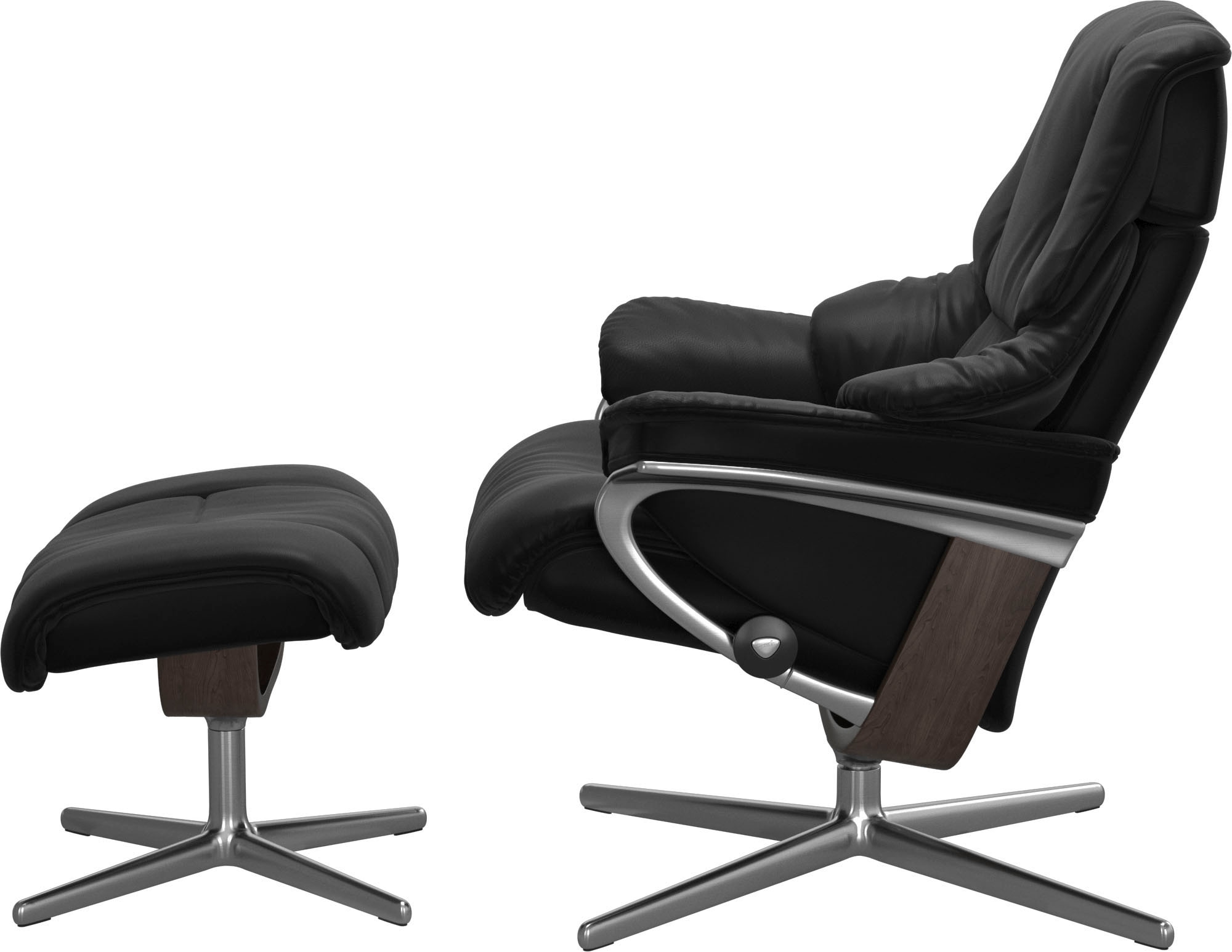 Stressless® Fußhocker »Reno« mit Cross Base, Größe S, M & L, Holzakzent Wenge