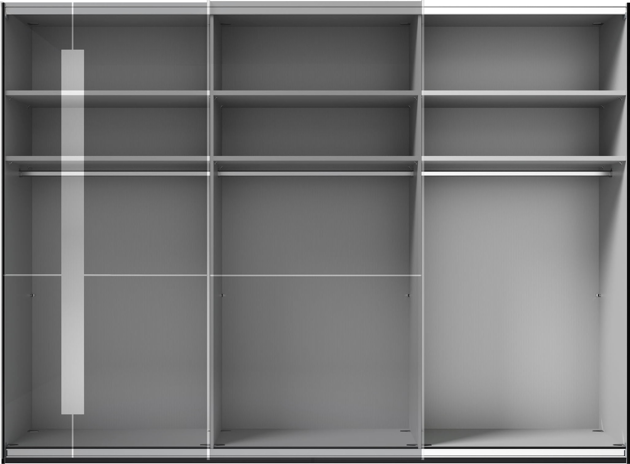 Musterring Schwebetürenschrank »Imola W«, inkl. Einlegeböden und Kleiderstangen, mit Glastüren inkl. Zierspiegel