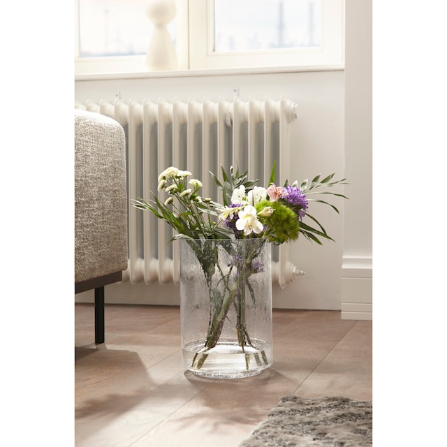 Home affaire Windlicht »aus Glas, mit Lufteinschlüssen, Höhe 30 cm«, (1  St.), für Stumpenkerzen, auch ideal als Vase online kaufen | mit 3 Jahren  XXL Garantie