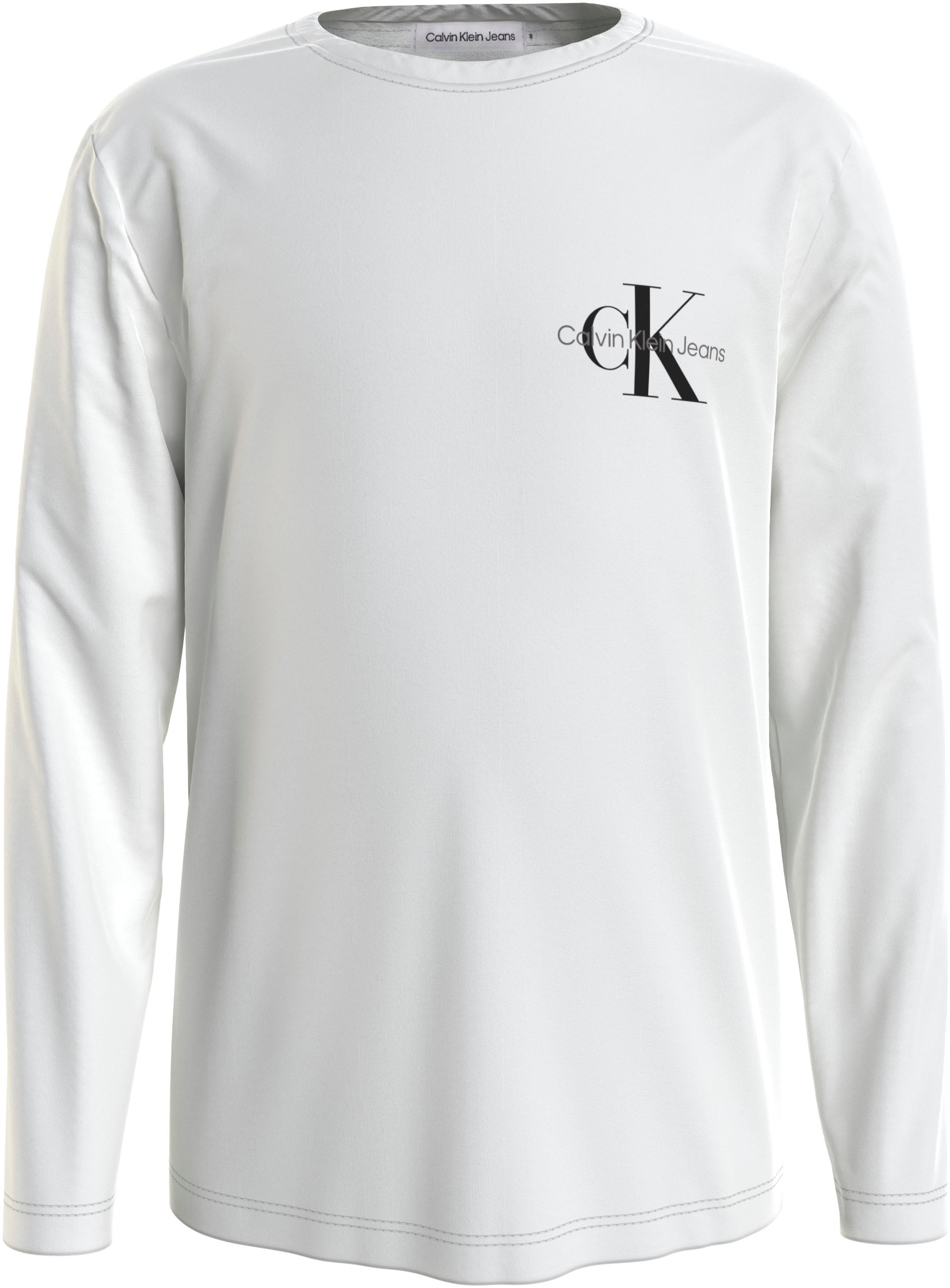 Calvin Klein Jeans Langarmshirt »CHEST MONOGRAM bei LS TOP«, Logodruck mit ♕
