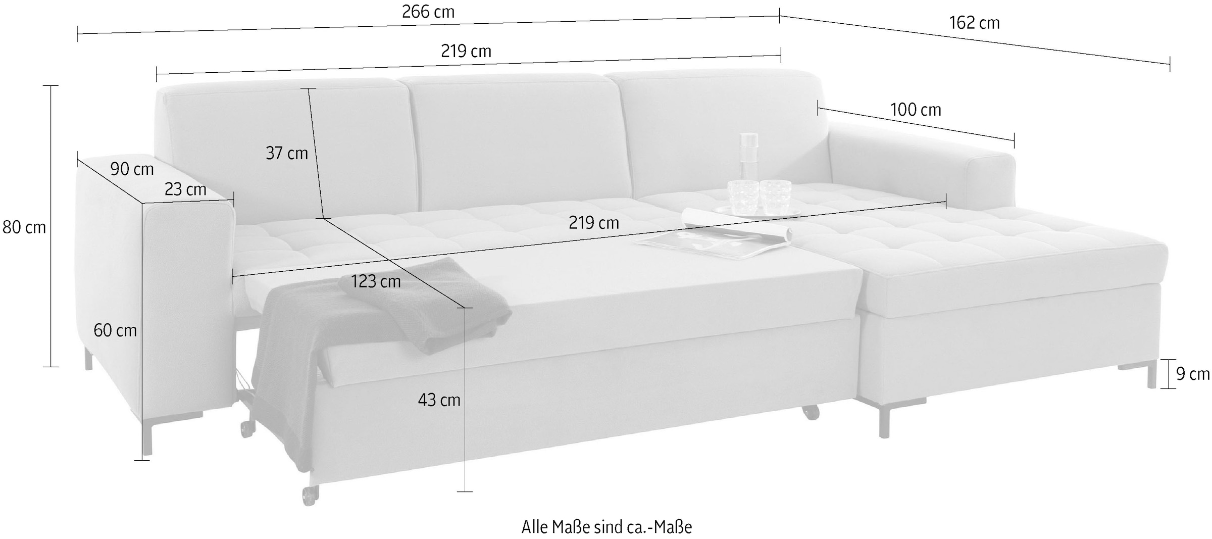 OTTO products Ecksofa »Grazzo, zeitlos und elegant, mit moderner Sitzheftung, L-Form«, hochwertige Stoffe aus recyceltem Material, Steppung im Sitzbereich