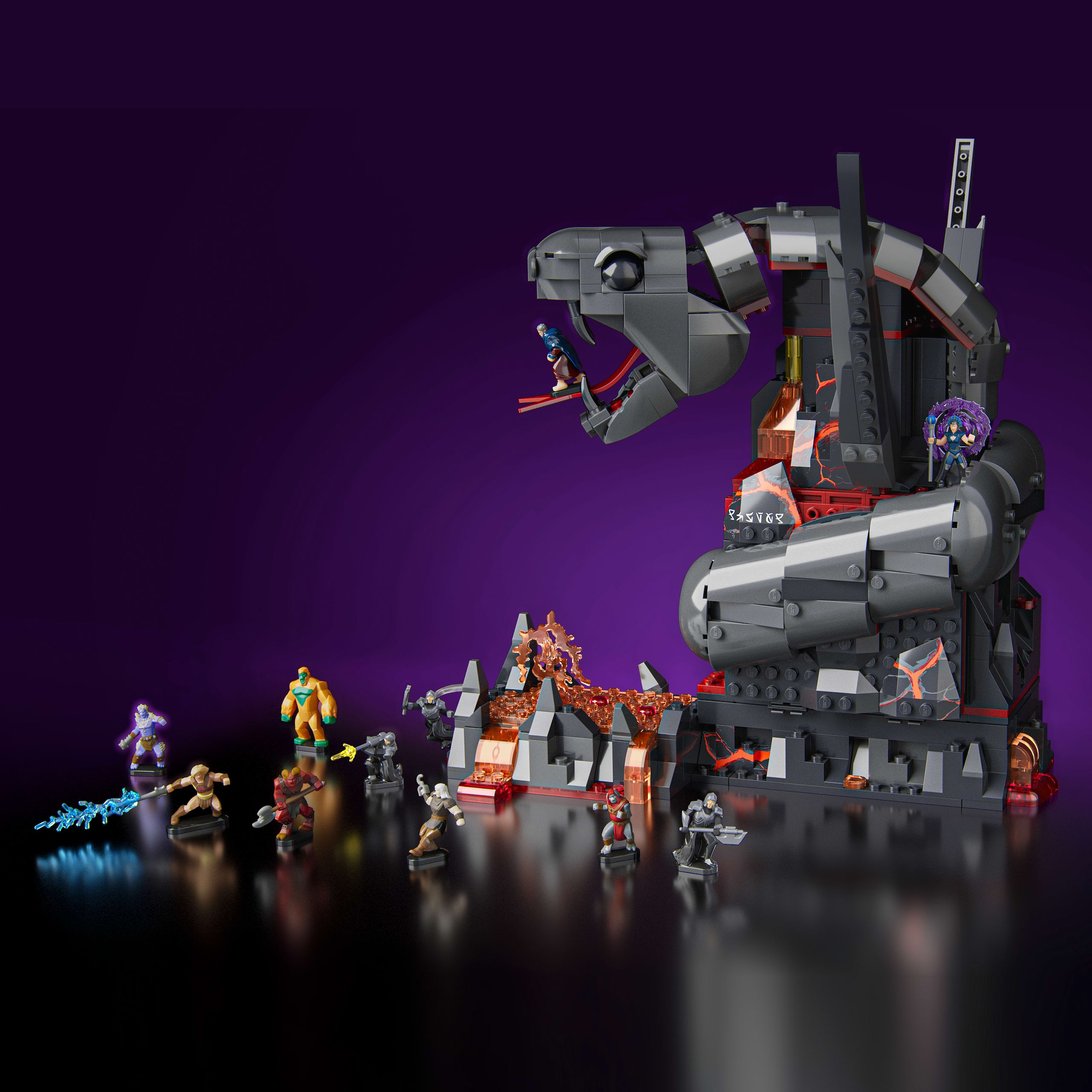 Mattel® Modellbausatz »Mattel Brick Shop Master of the Universe - Clash at Snake Mountain« 636 Stk. tlg. Bauset