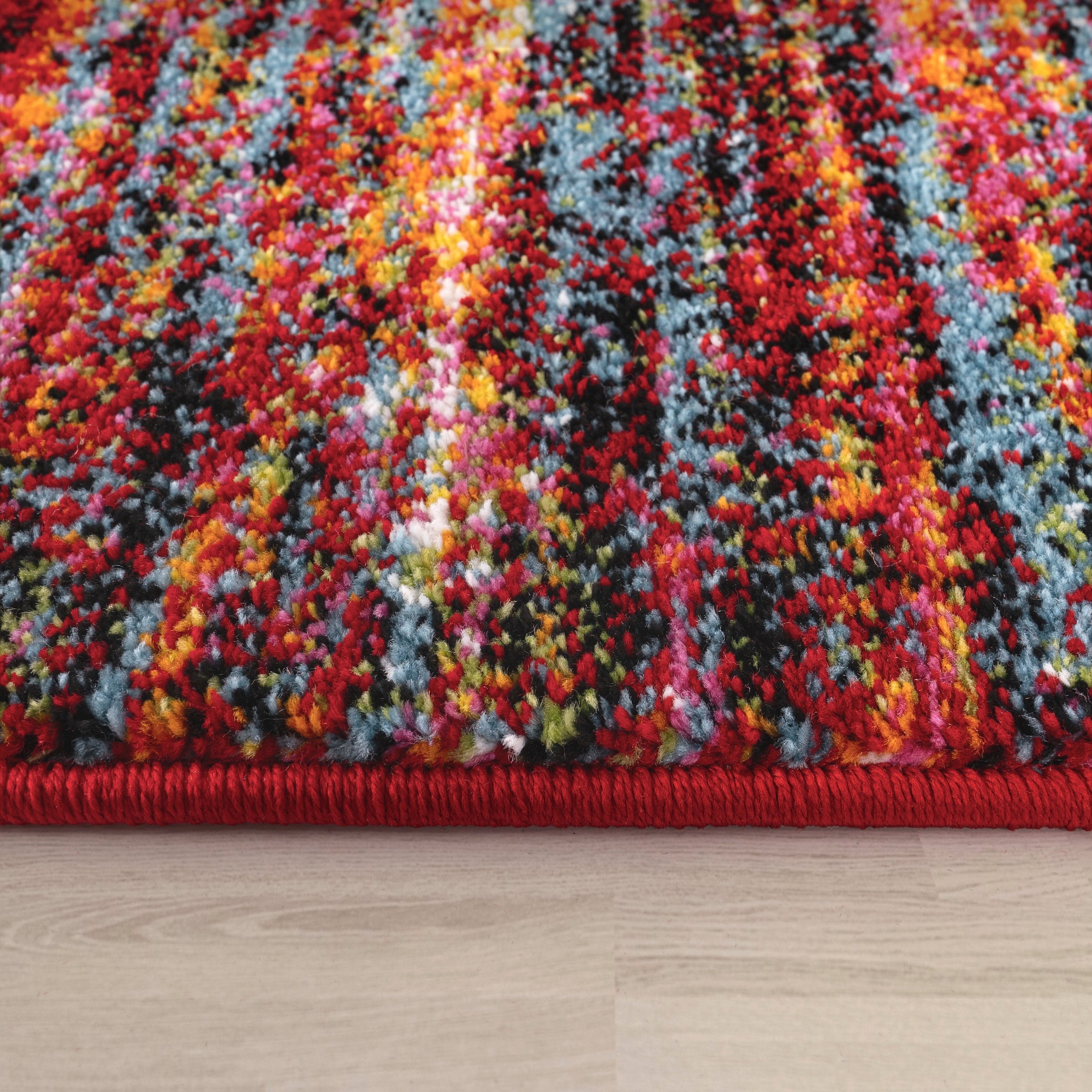 Paco Home Teppich »Passion 221«, rechteckig, 16 mm Höhe, Kurzflor, modernes Streifen Design, ideal im Wohnzimmer & Schlafzimmer