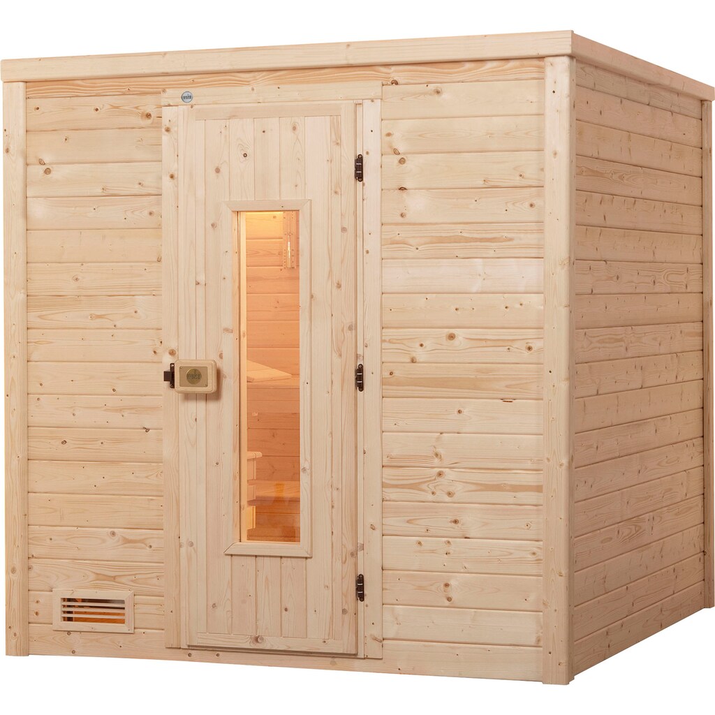 weka Sauna »Bergen«, (Set), 7,5 kW Bio-Ofen mit digitaler Steuerung