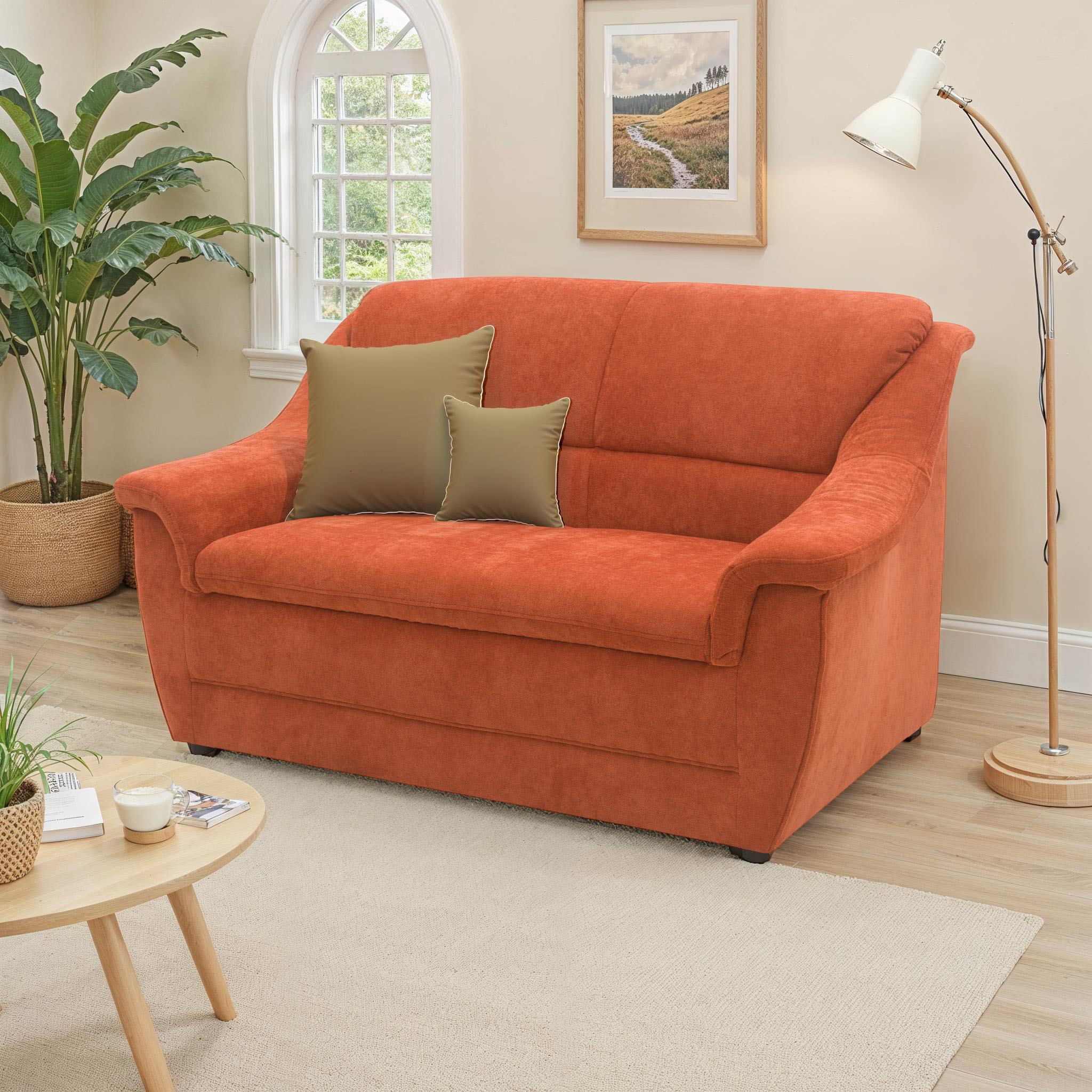 DOMO collection 2-Sitzer »Lale, zeitloses und komfortables Sofa, bequeme Armlehnen, Breite 155cm«