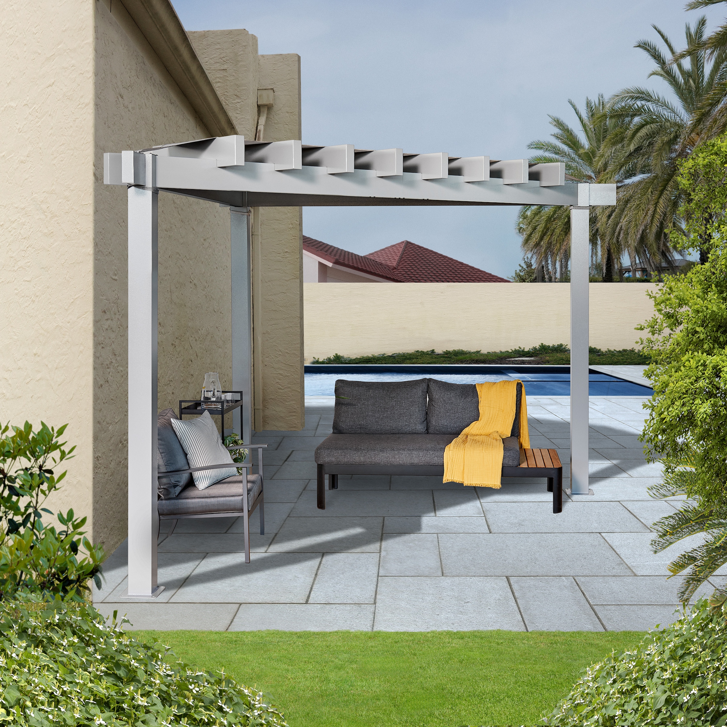 Sojag Pavillon »Lima 1010 Lichtgrau« 293,3x293,3x242,6cm