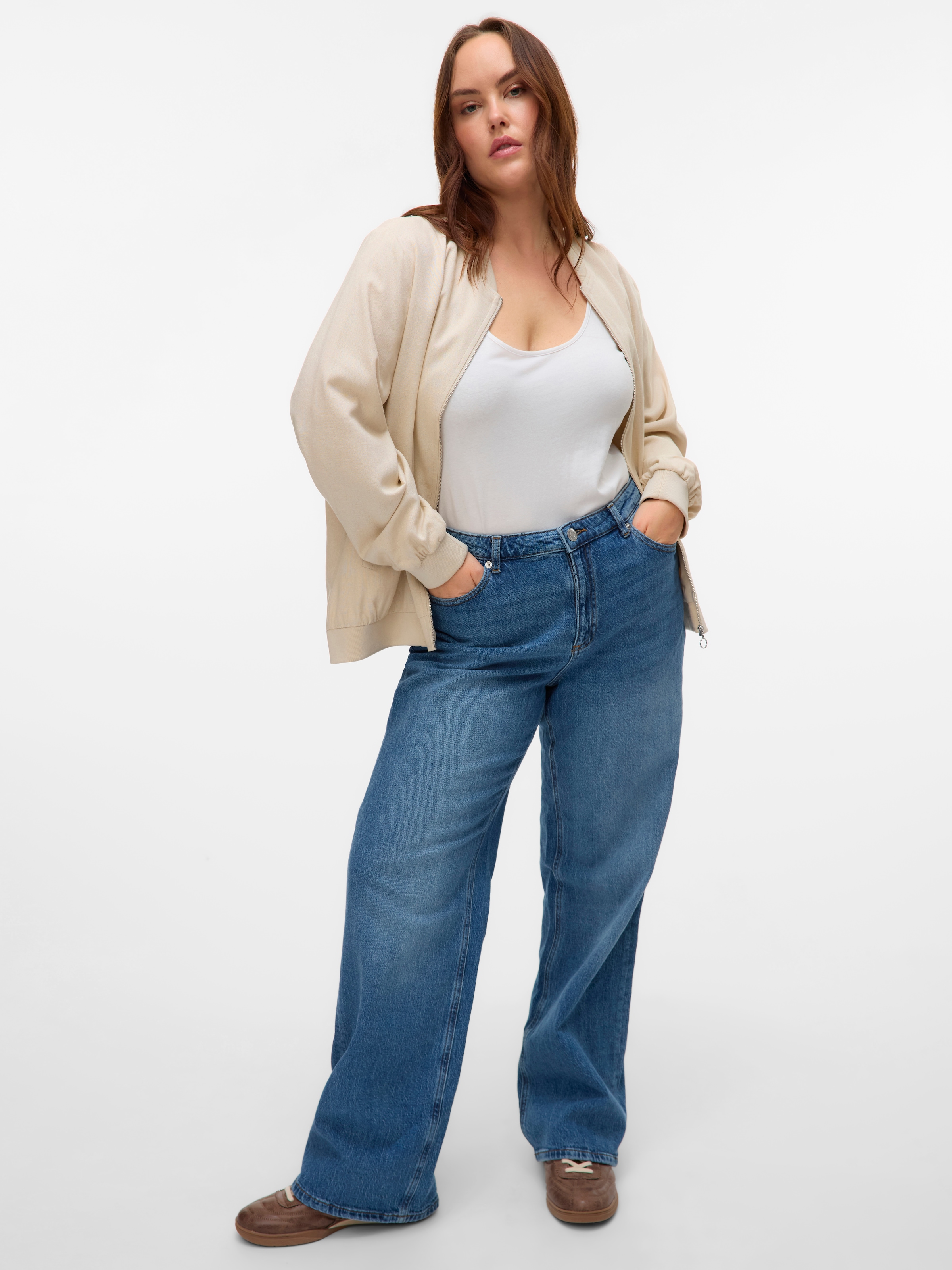Vero Moda Curve High-waist-Jeans »VMCTESSA HR WIDE J RA380 GA CUR NOOS«