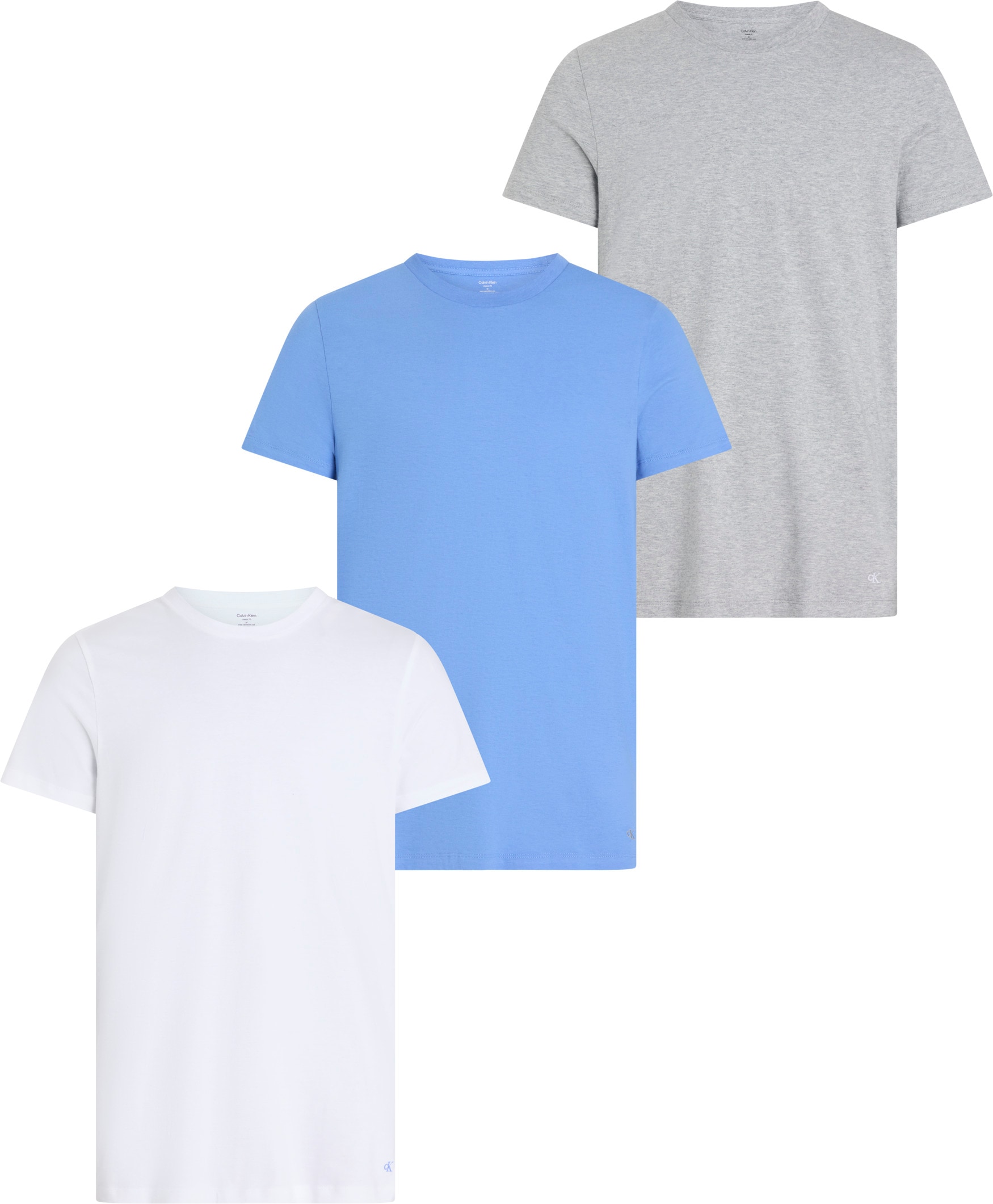 Calvin Klein Underwear T-Shirt »S/S CREW NECK 3PK«, (Packung, 3 tlg., 3er-Pack), mit Logostickerei