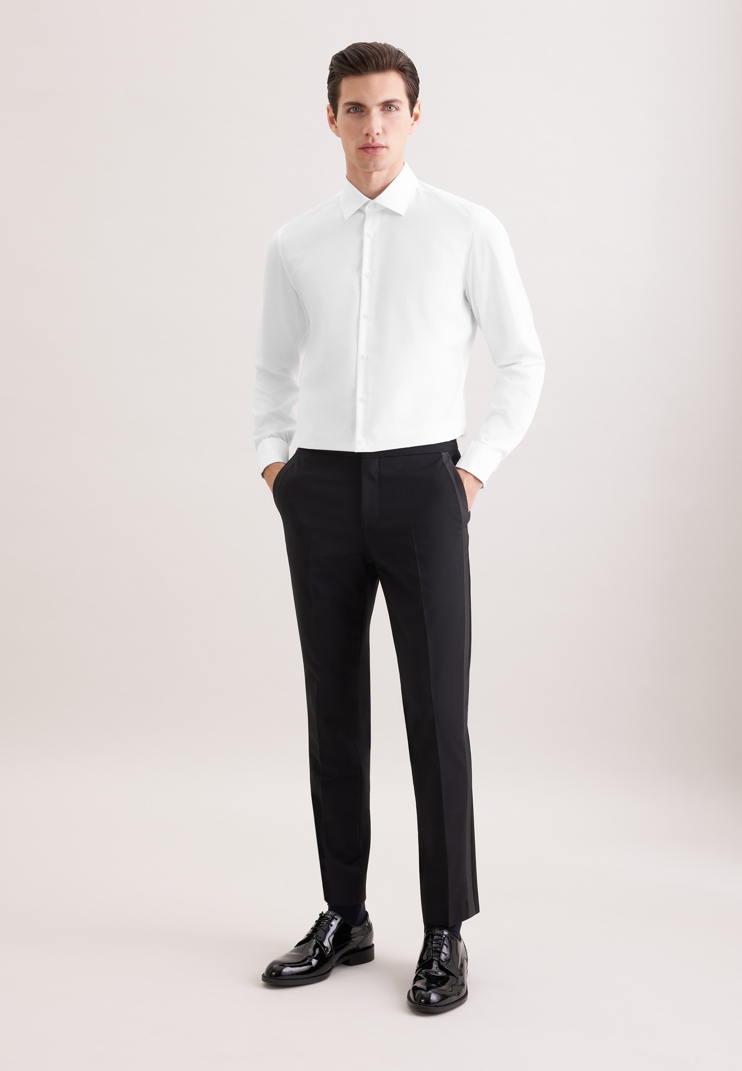 seidensticker Businesshemd »Schwarze Rose« Shaped 1/1 Kentkragen Uni