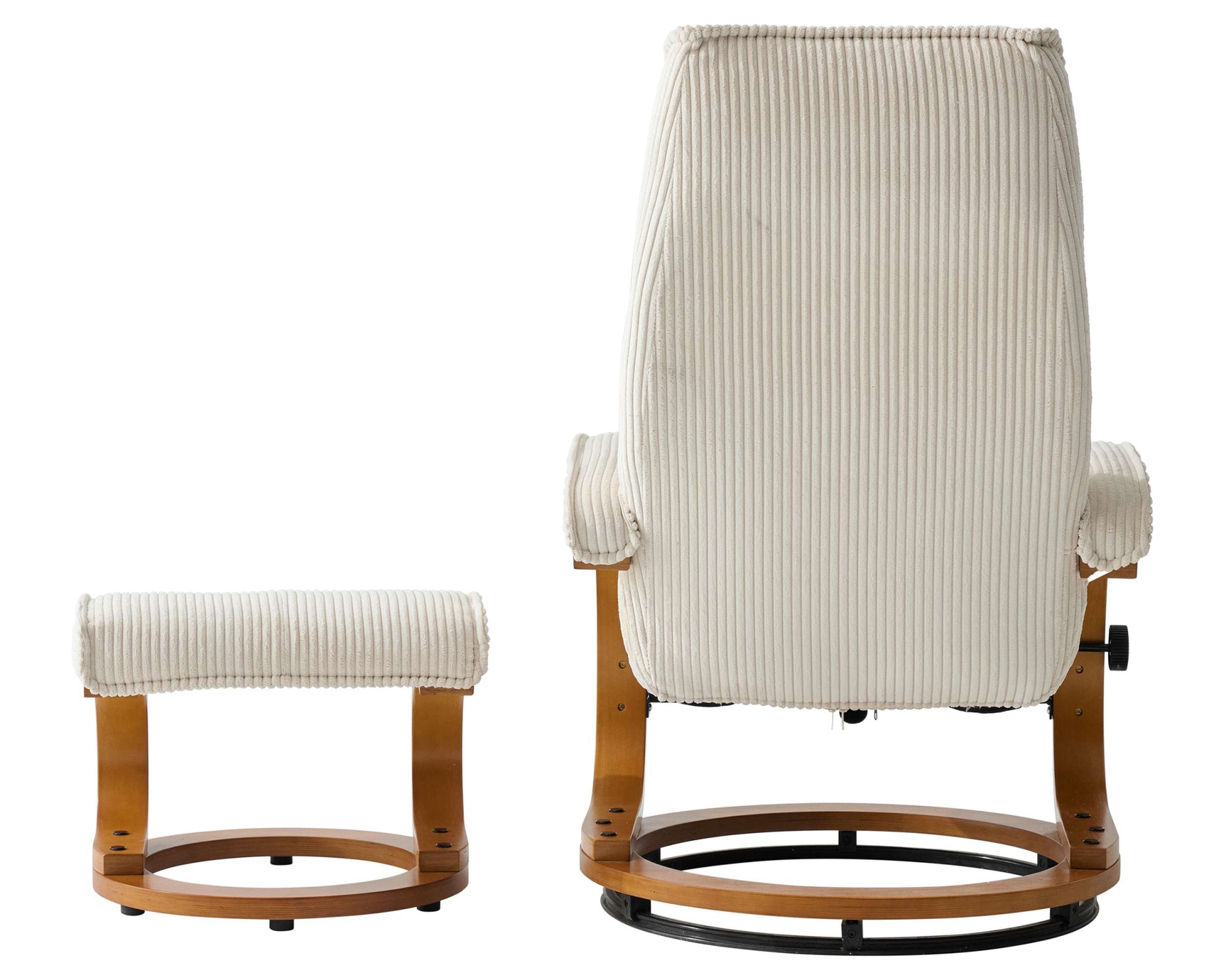 OTTO home Relaxsessel »mit Hocker PARIS neu: Cord - OTTO. Verlässliche Qualität.« bestehend aus Sessel und Hocker,  manuelle Relaxfunktion mit Drehfunktion, neu: Cord-Bezug