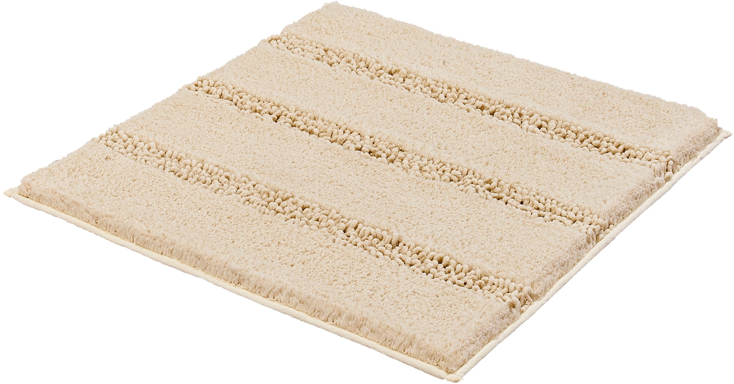 Kleine Wolke Badematte »Monrovia«, rutschhemmend beschichtet, fußbodenheizungsgeeignet, Badteppich, Uni Farben, gestreift, aus Mikrofaser, waschbar
