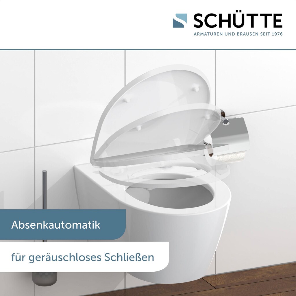 Schütte WC-Sitz »Raindrop«, Duroplast, mit Absenkautomatik und Schnellverschluss, High Gloss