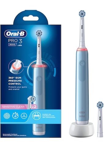 Oral B Elektrische Zahnbürste »3 3000«, 2 St. Aufsteckbürsten, 3 Putzmodi kaufen