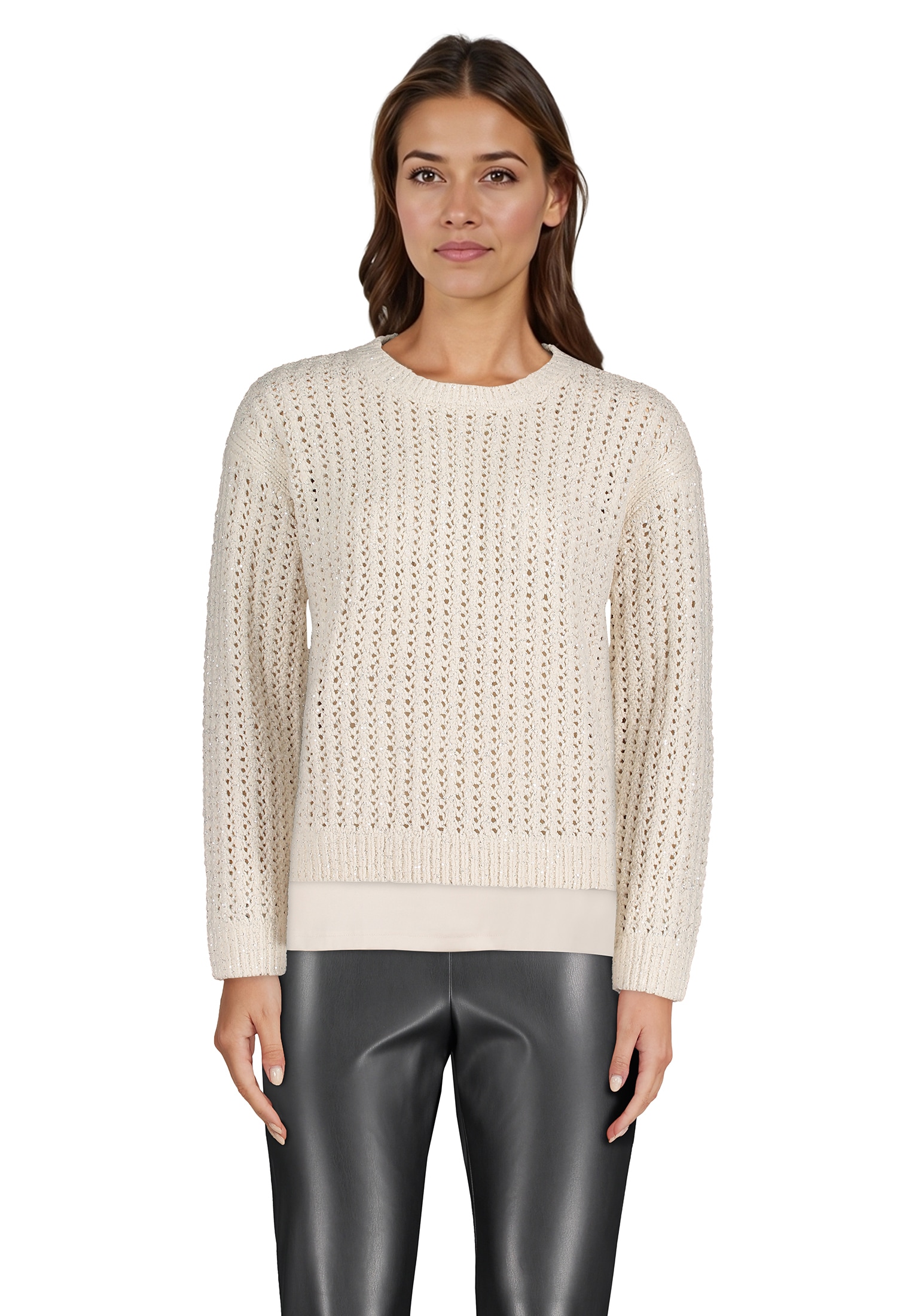 Betty Barclay Rundhalspullover »Grobstrick-Pullover mit Lochmuster«