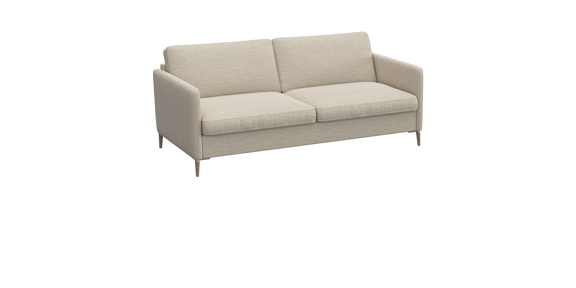 FLEXLUX 2,5-Sitzer »Fiore, super bequem durch Kaltschaum im Sitz«, schmale Armlehnen, Füße Alu+ Eiche
