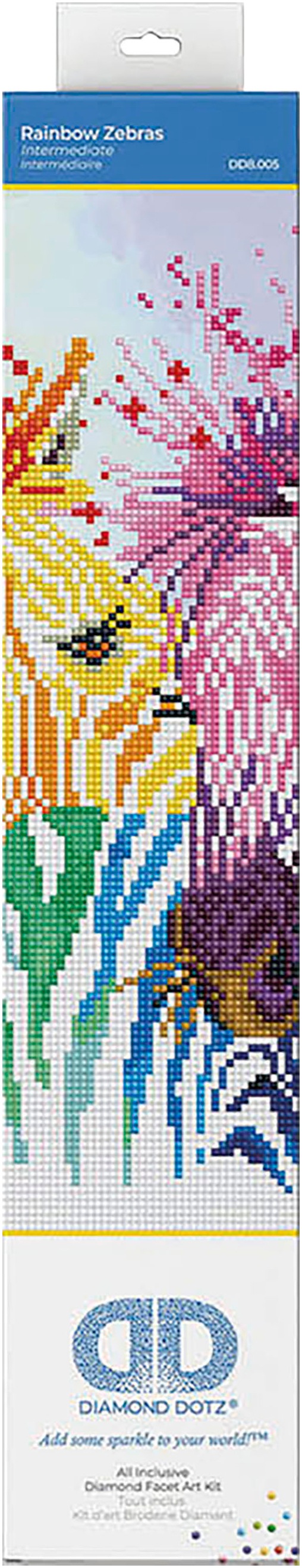 Diamond Dotz Kreativset »Diamond Painting Regenbogen Zebras«