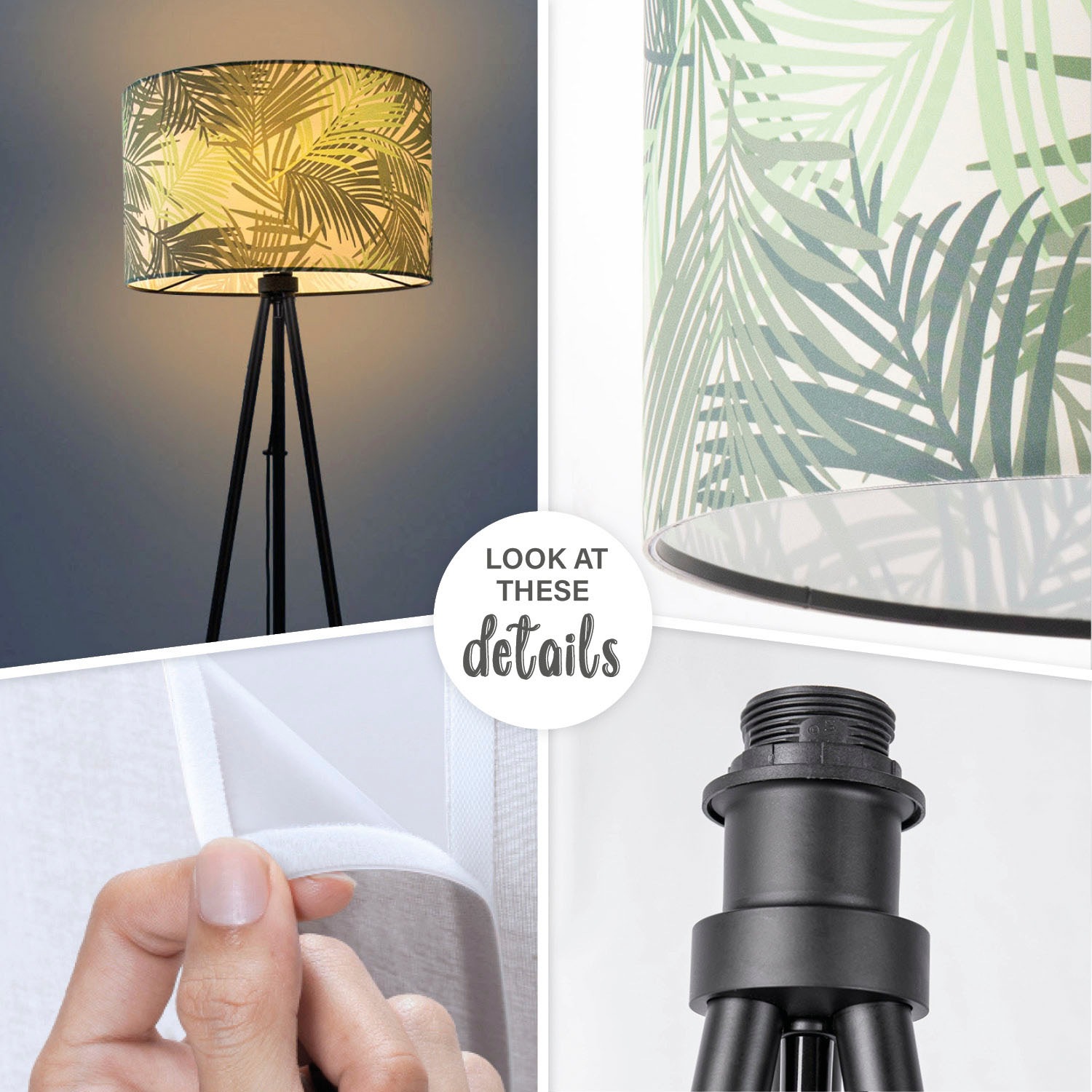Paco Home Stehlampe »Trina Ostende«, Leuchtmittel E27 | ohne Leuchtmittel, Lampenschirm Büro Stativ Leselampe Deko Kinderzimmer Jungle