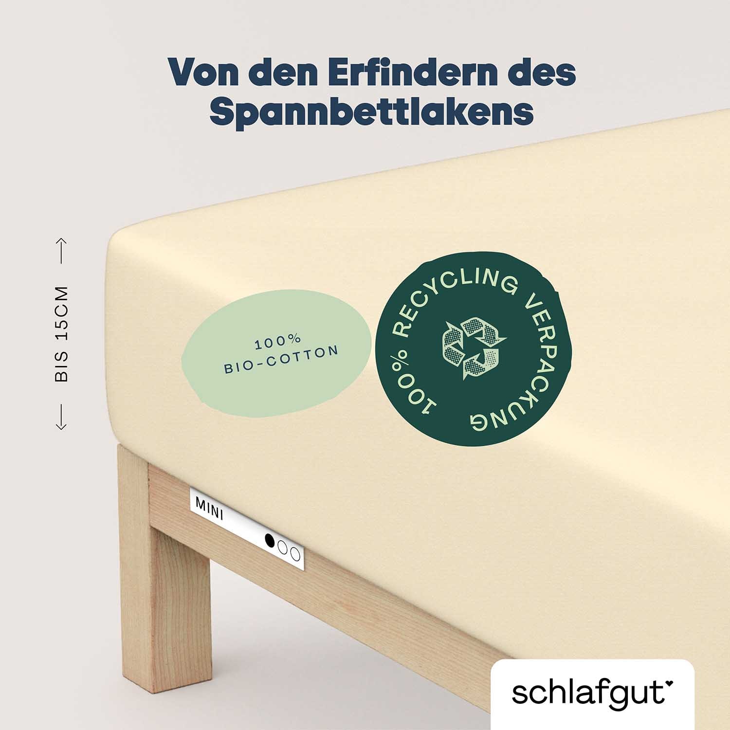 Schlafgut Spannbettlaken »Casual Mini Spannbettlaken« für Kinder, MADE IN GREEN by OEKO-TEX®