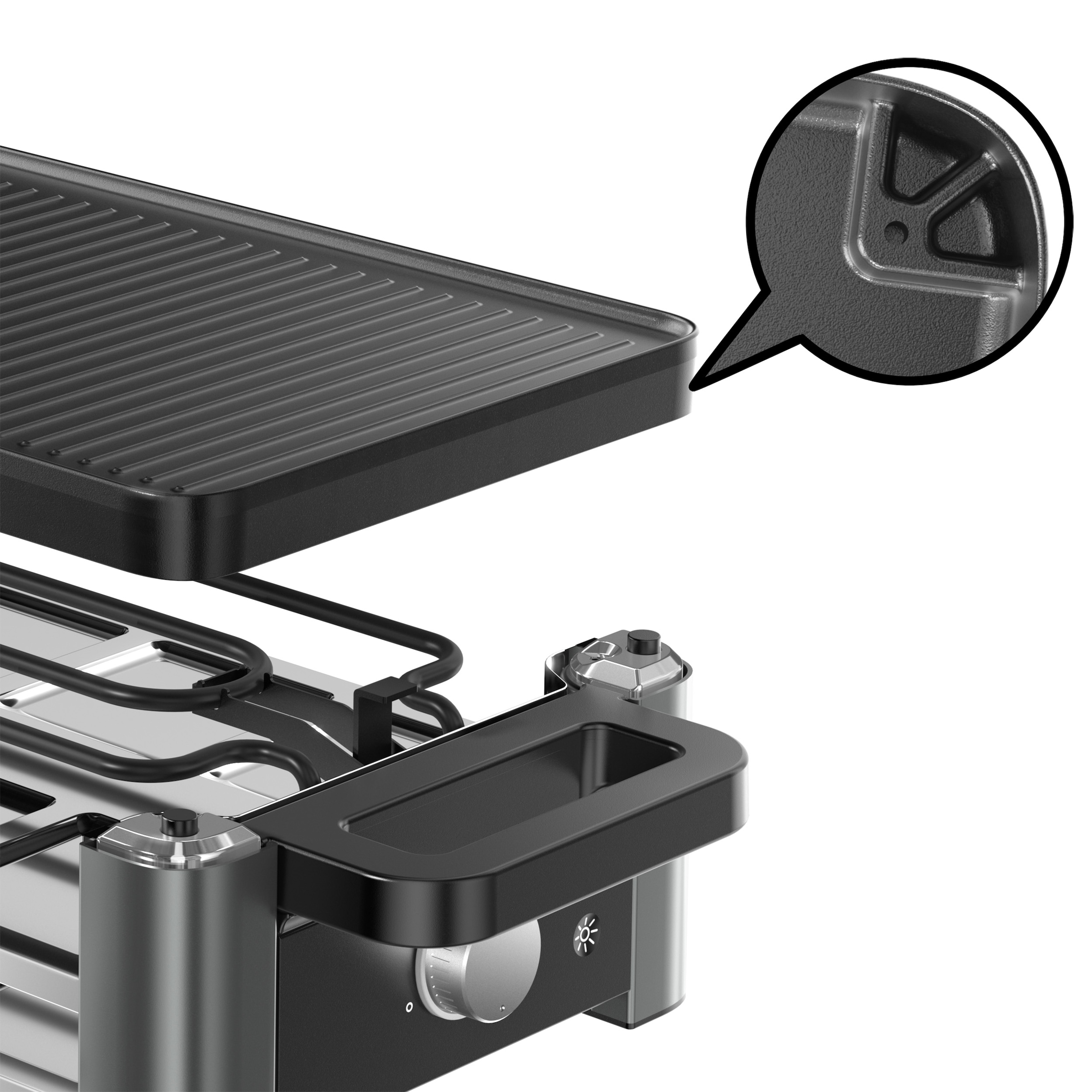 WMF Raclette »Master«, 8 St. Raclettepfännchen, 1500 W, indirekte LED-Beleuchtung, Keramikbeschichtung, 8 Pfännchen, 1500 W