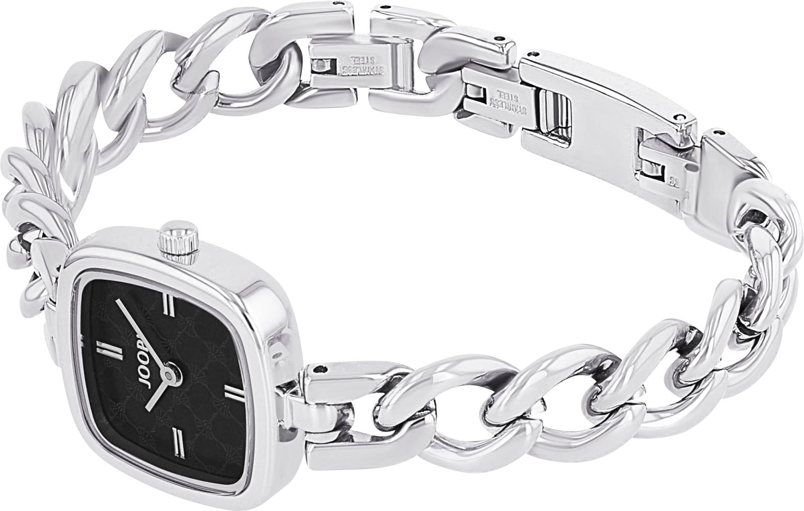 JOOP! Quarzuhr, Armbanduhr, Damenuhr, analog, Edelstahlarmband in Kettengliederung
