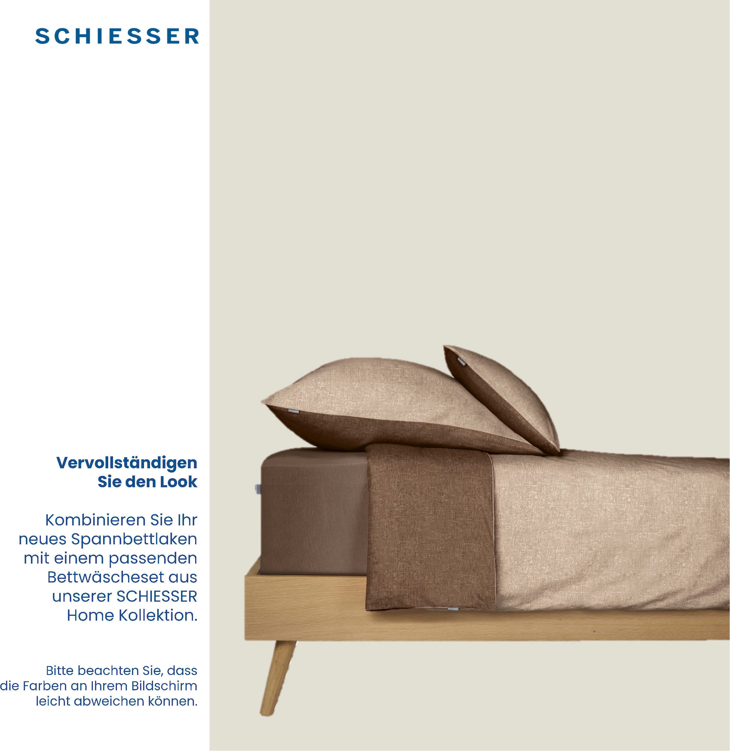 Schiesser Spannbettlaken »Finni aus wärmender Baumwolle«, für Matratzen bis zu 18 cm Höhe, Made in Green