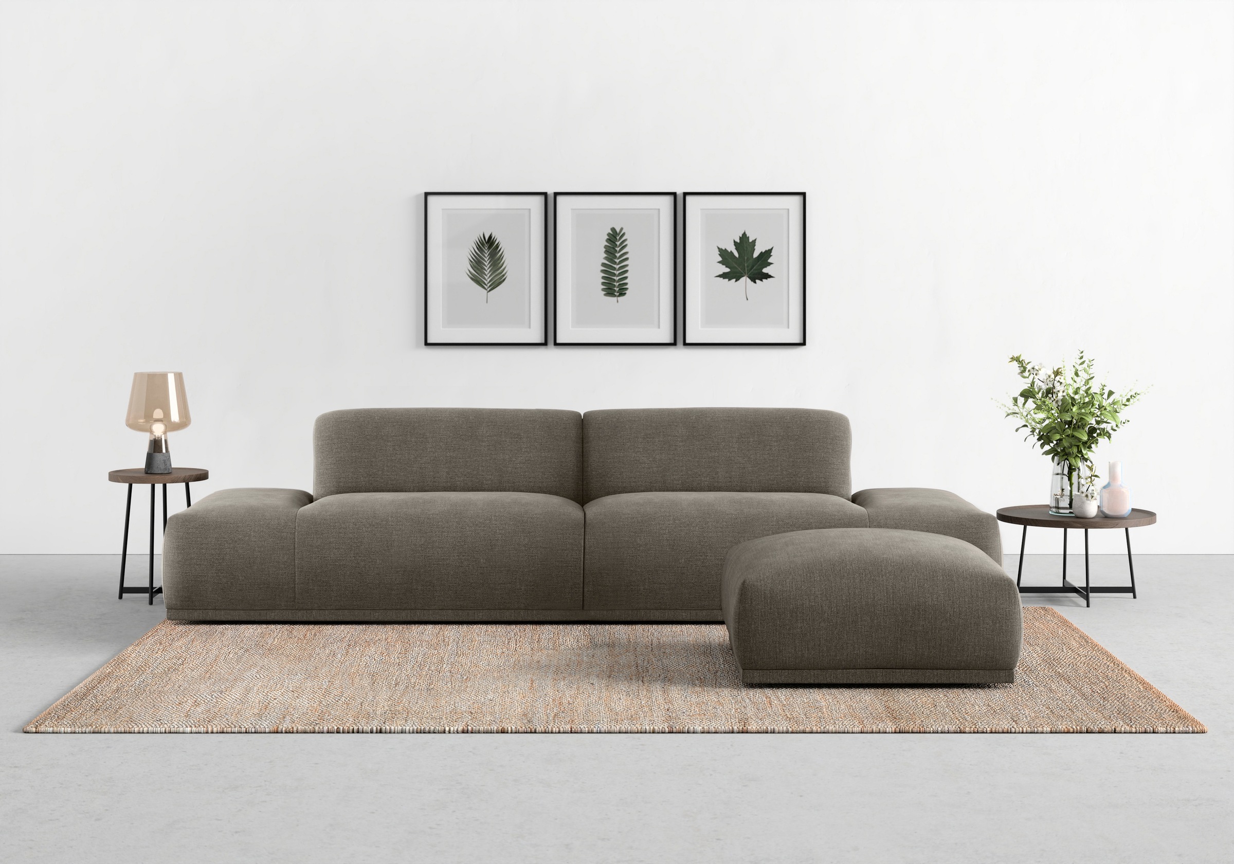 TRENDMANUFAKTUR Big-Sofa »Braga, toller Sitzkomfort, Designsofa«, in moderner Optik, mit hochwertigem Kaltschaum