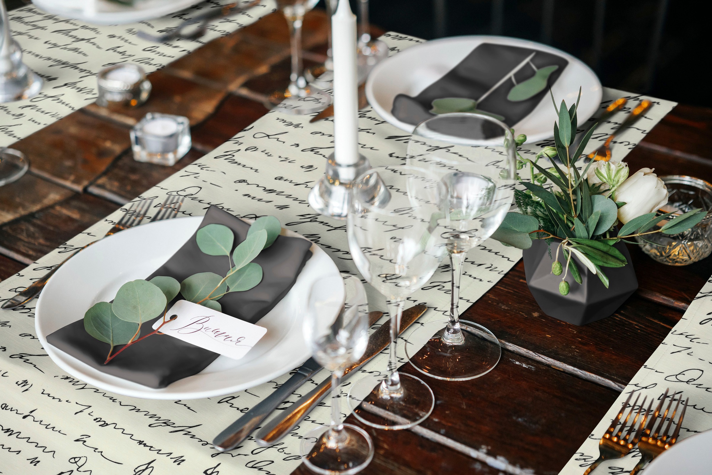 Adam Tischläufer »Scribble« aus Bio-Baumwolle,Made in Germany