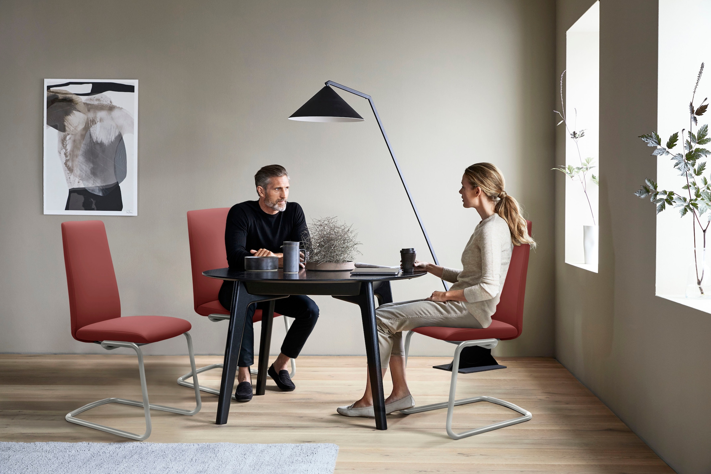 Stressless® Polsterstuhl »Laurel«, Leder PALOMA, High Back, Größe L, mit Beinen aus Stahl in Chrom glänzend