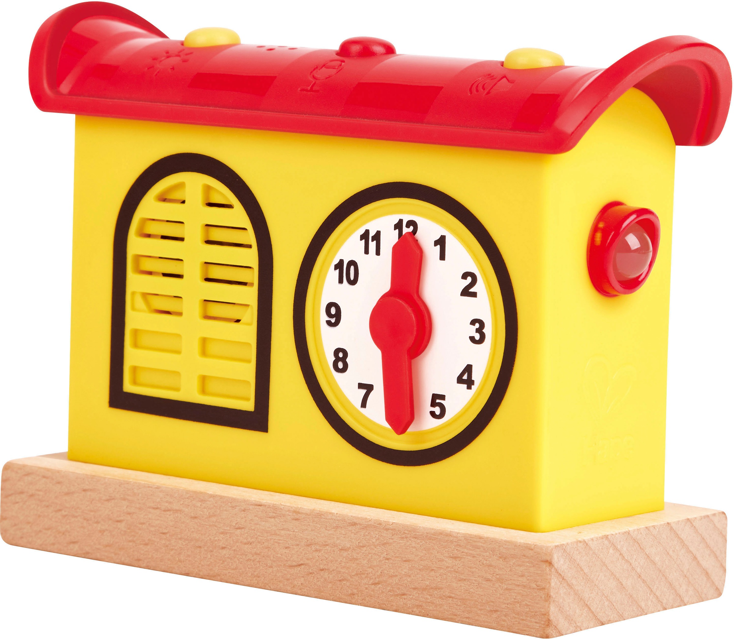 Hape Spielzeugeisenbahn-Gebäude »Bahnhof mit Aufnahmefunktion«, (Set, 5 tlg.), aus Holz