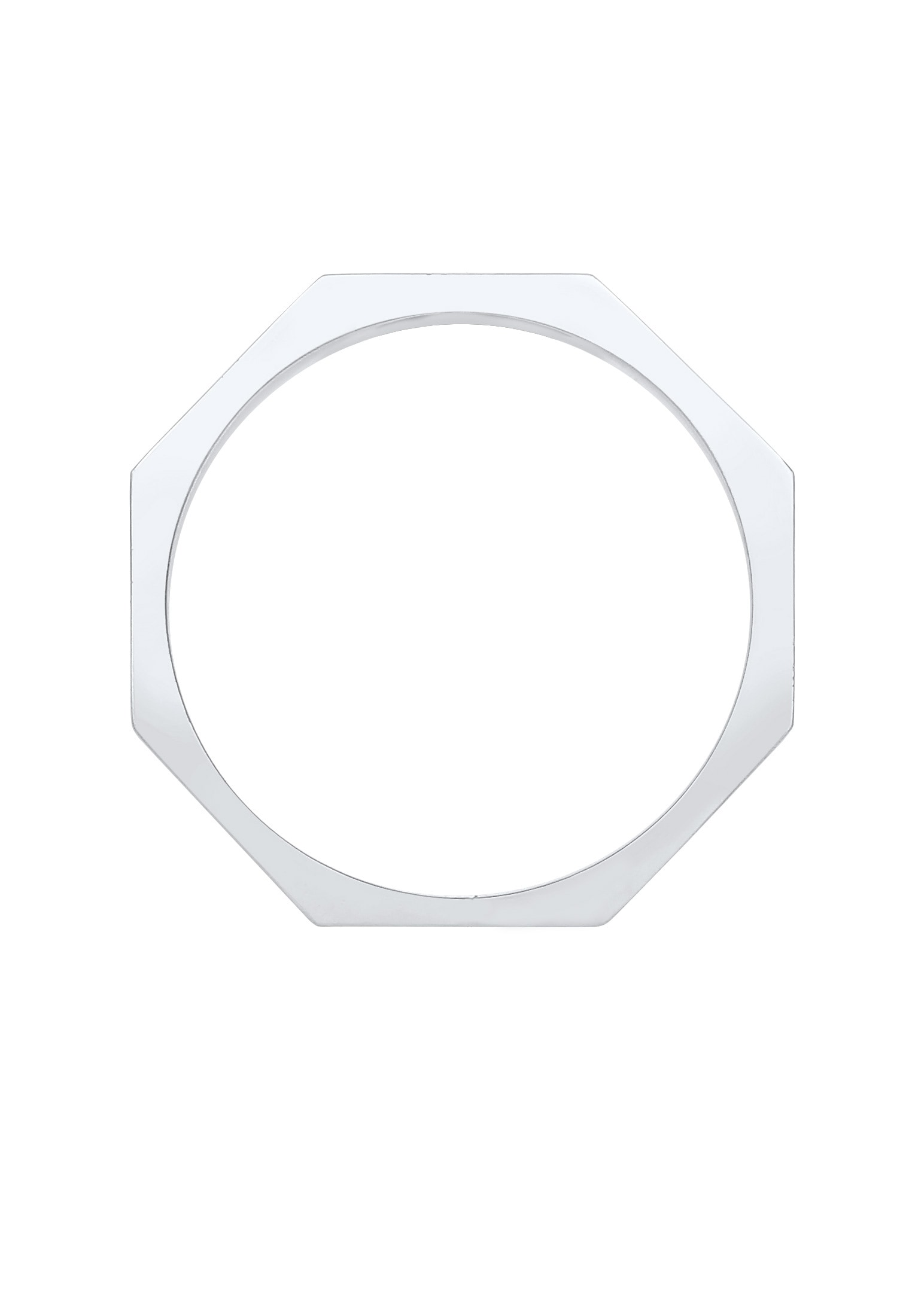 Kuzzoi Silberring »Ring Herren Bandring Achteck Breit 925 Silber«