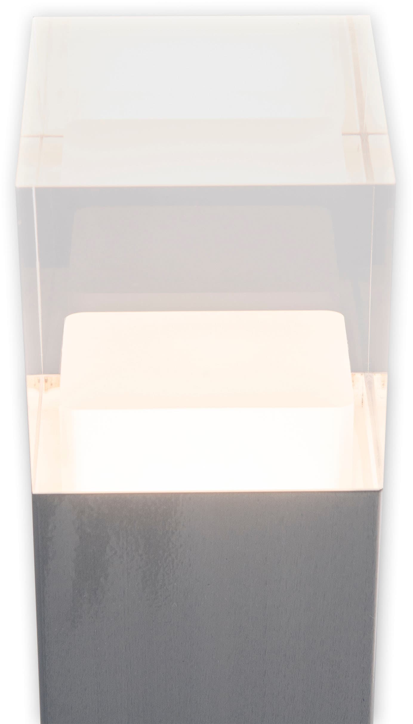 näve LED Außen-Stehlampe »Leah«, 1 flammig-flammig, Edelstahl/Kunststoff in metall blank/opal incl. 15x LED warmweiß IP44