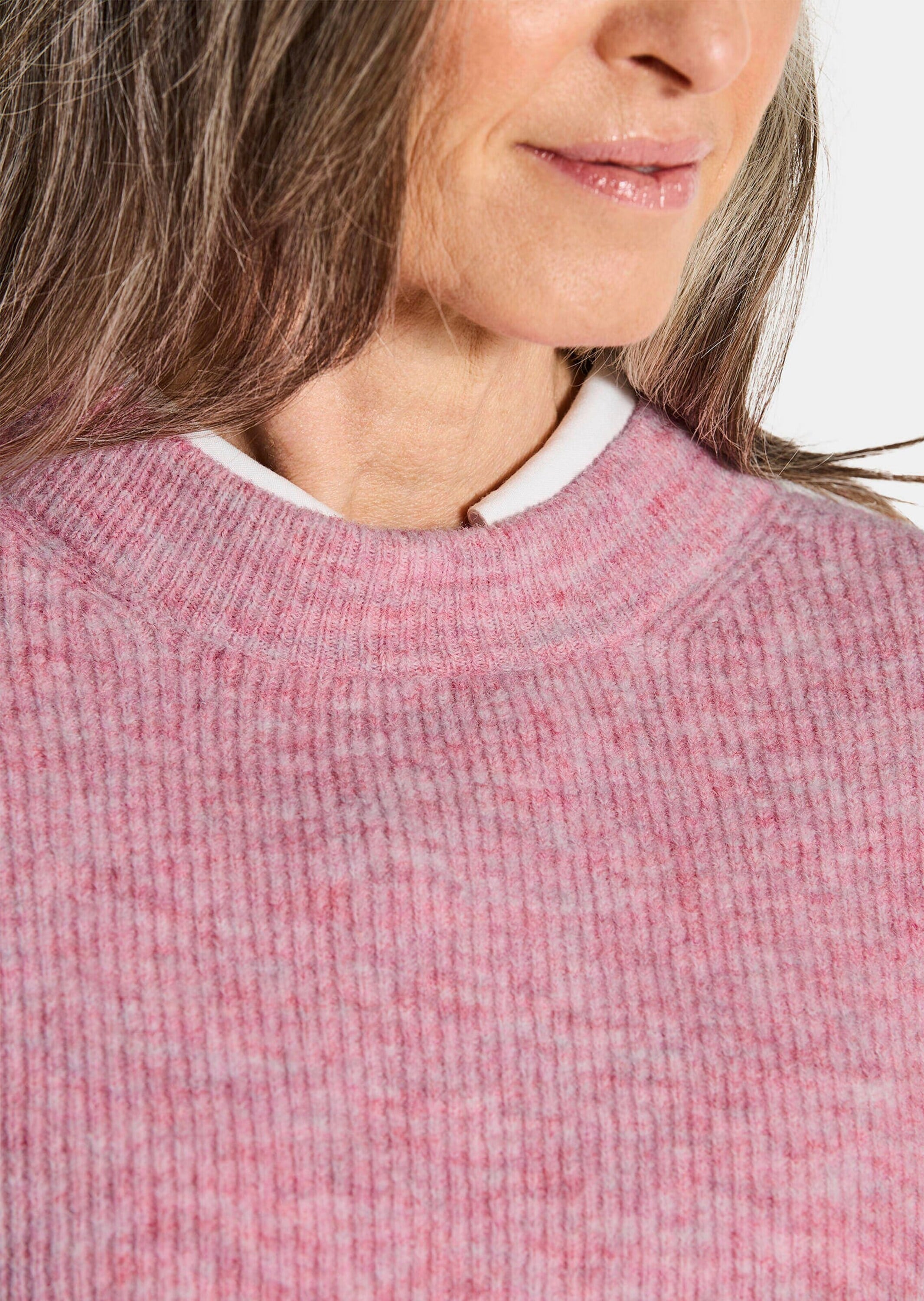 GOLDNER Rundhalspullover »Kurzgröße Edler Rippstrick Pullunder, Stehkragen«