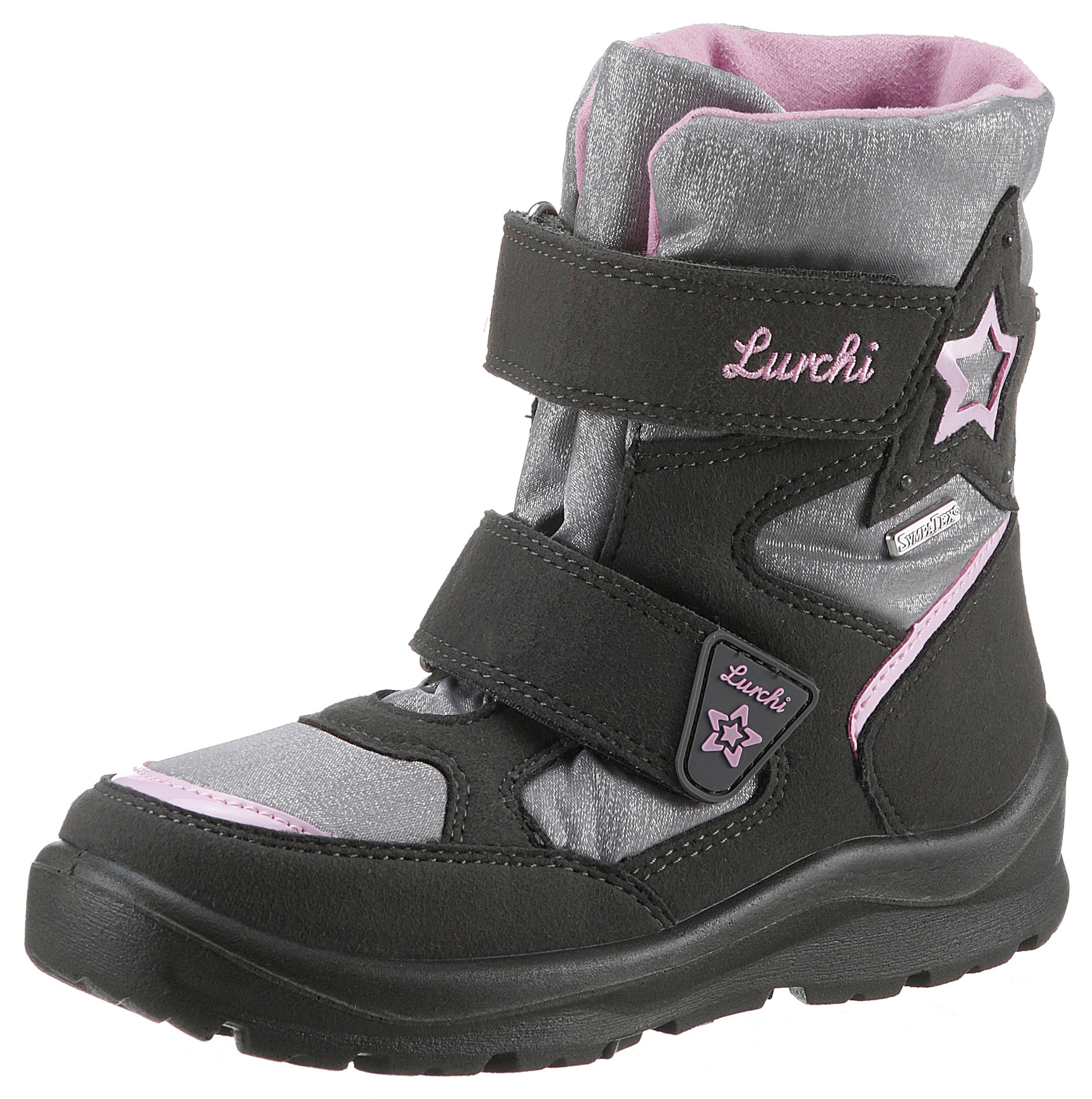 Lurchi Winterstiefel »KENYA-SYMPATEX Blinkschuh WMS: weit«, mit blinkenden Sternchen besetzt